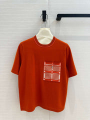 Hm 25 Short-sleeved Sweater Orange Wool