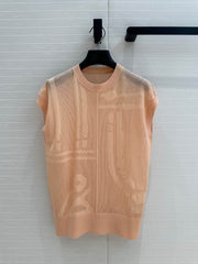 Hm 25 Short-sleeved Sweater Peach colorMesh Polyester