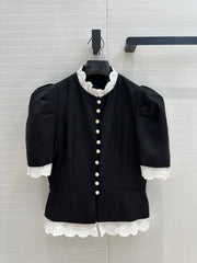 CD 25 Palace Style Jacket Black Linen