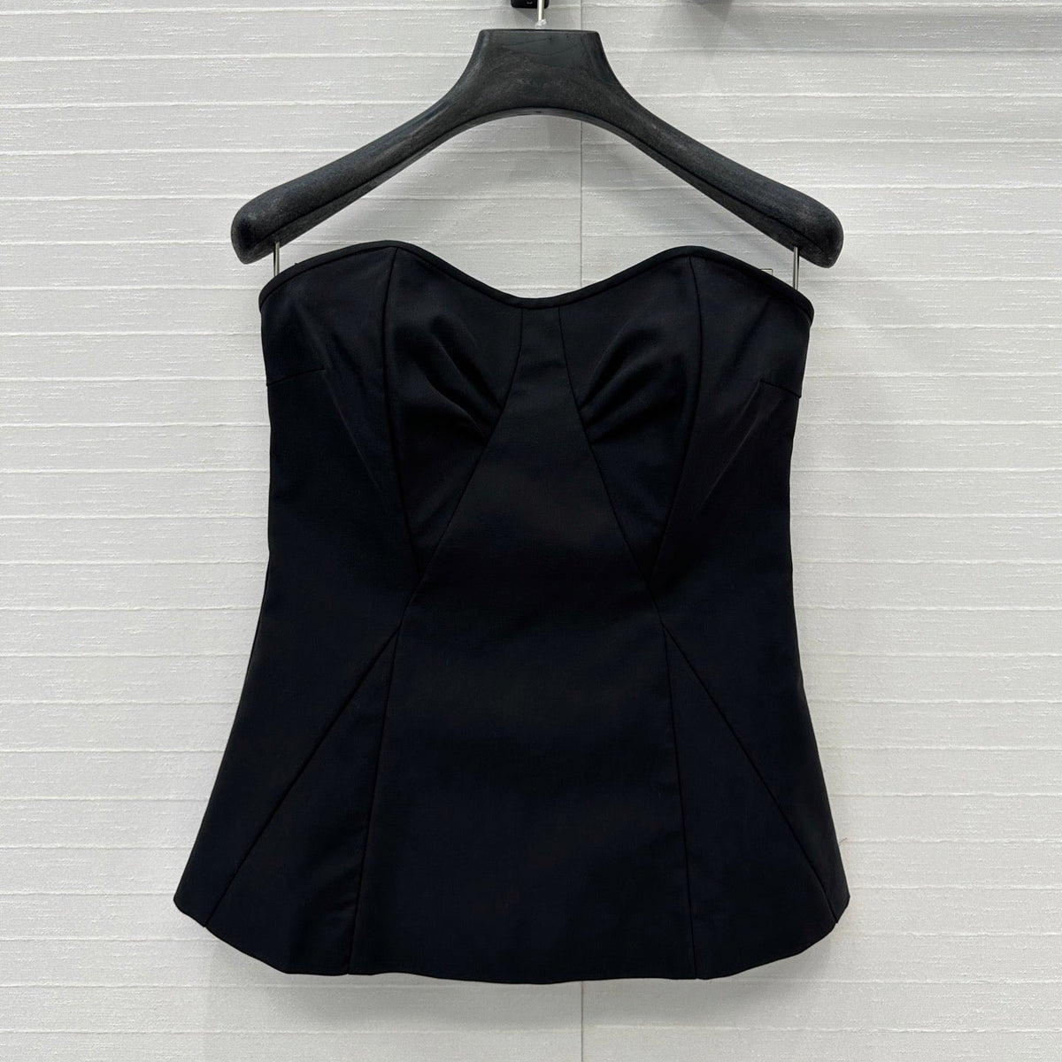 Prada 25 Cat Ear Tube Top Vest Black Cotton
