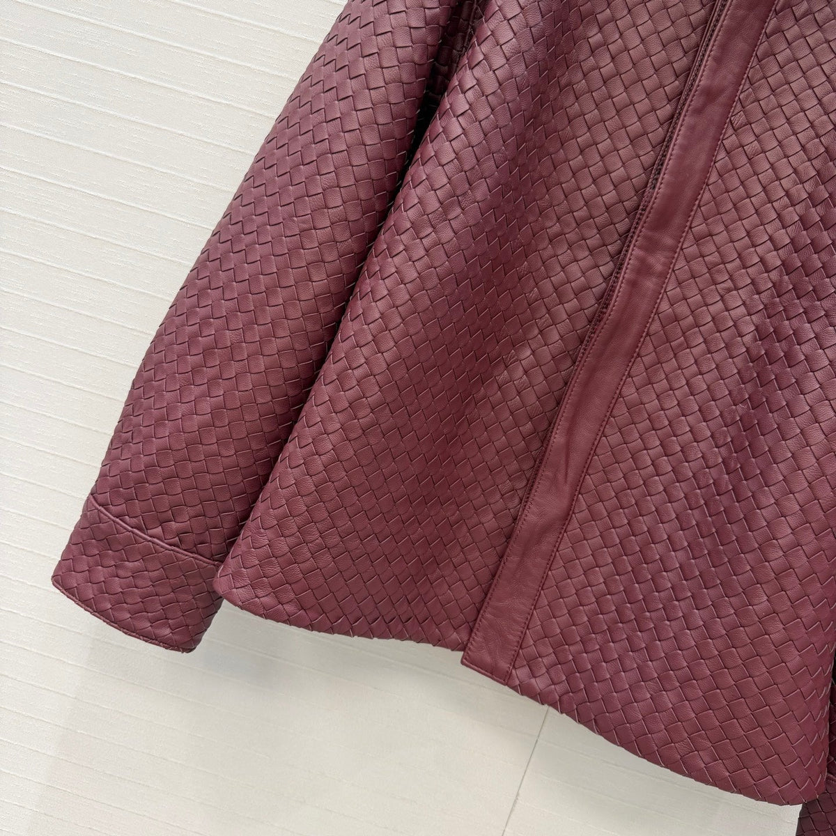 Bottega Veneta 2026 Intrecciato Shirt Jacket Leather 428555
