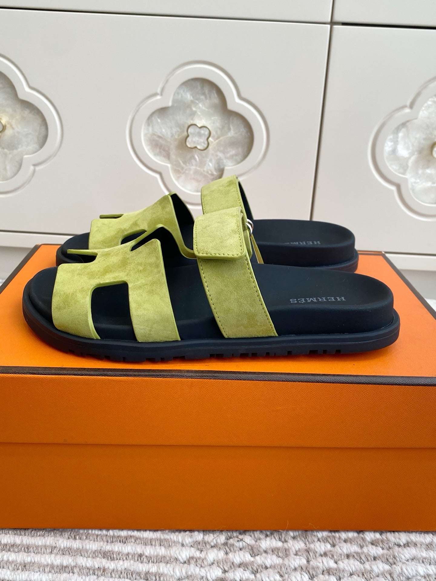 Hermes 2026 Chypre Sandal Suede 595828