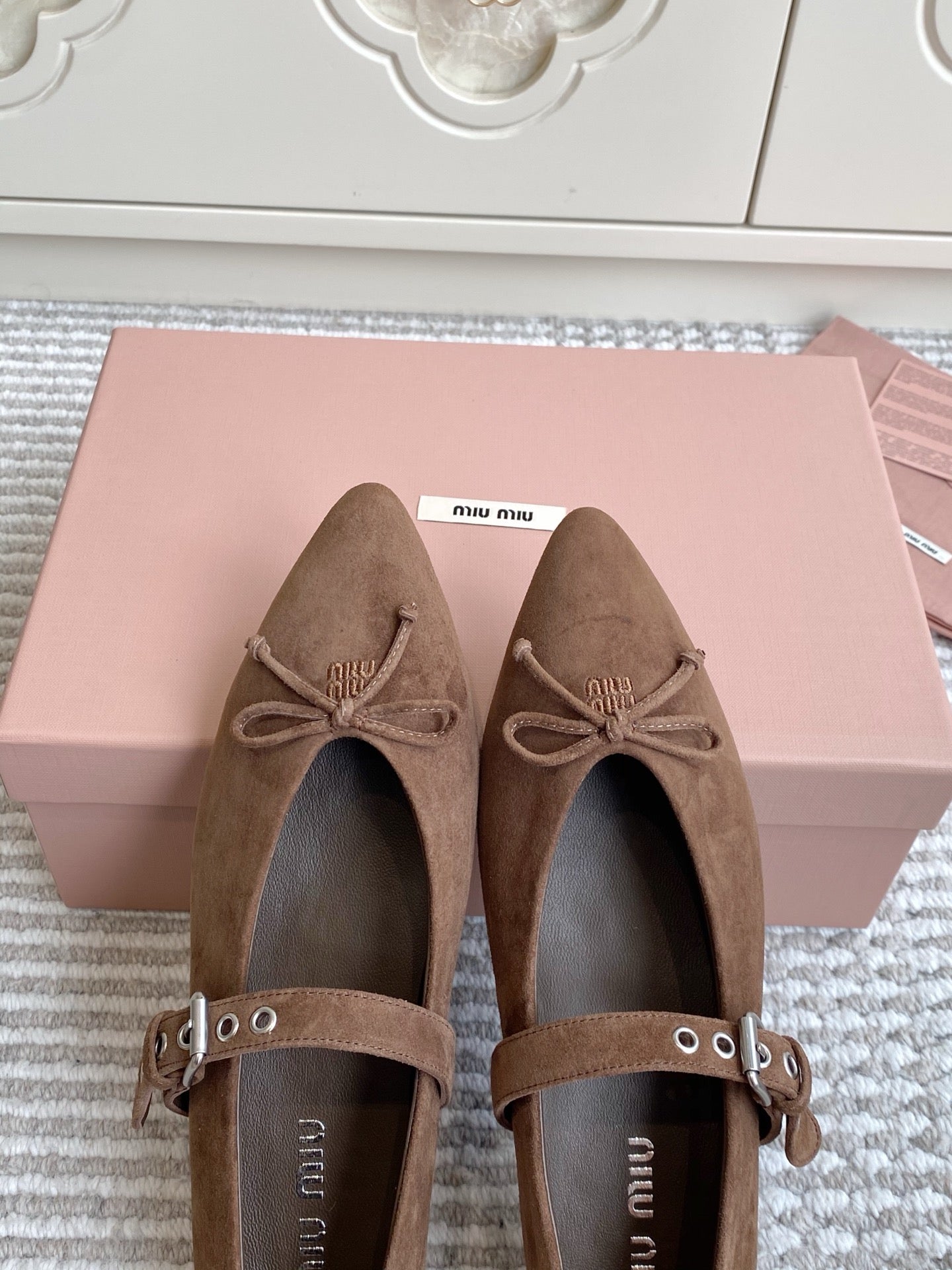 Miu Miu 2026 Ballet Flats Suede 955685