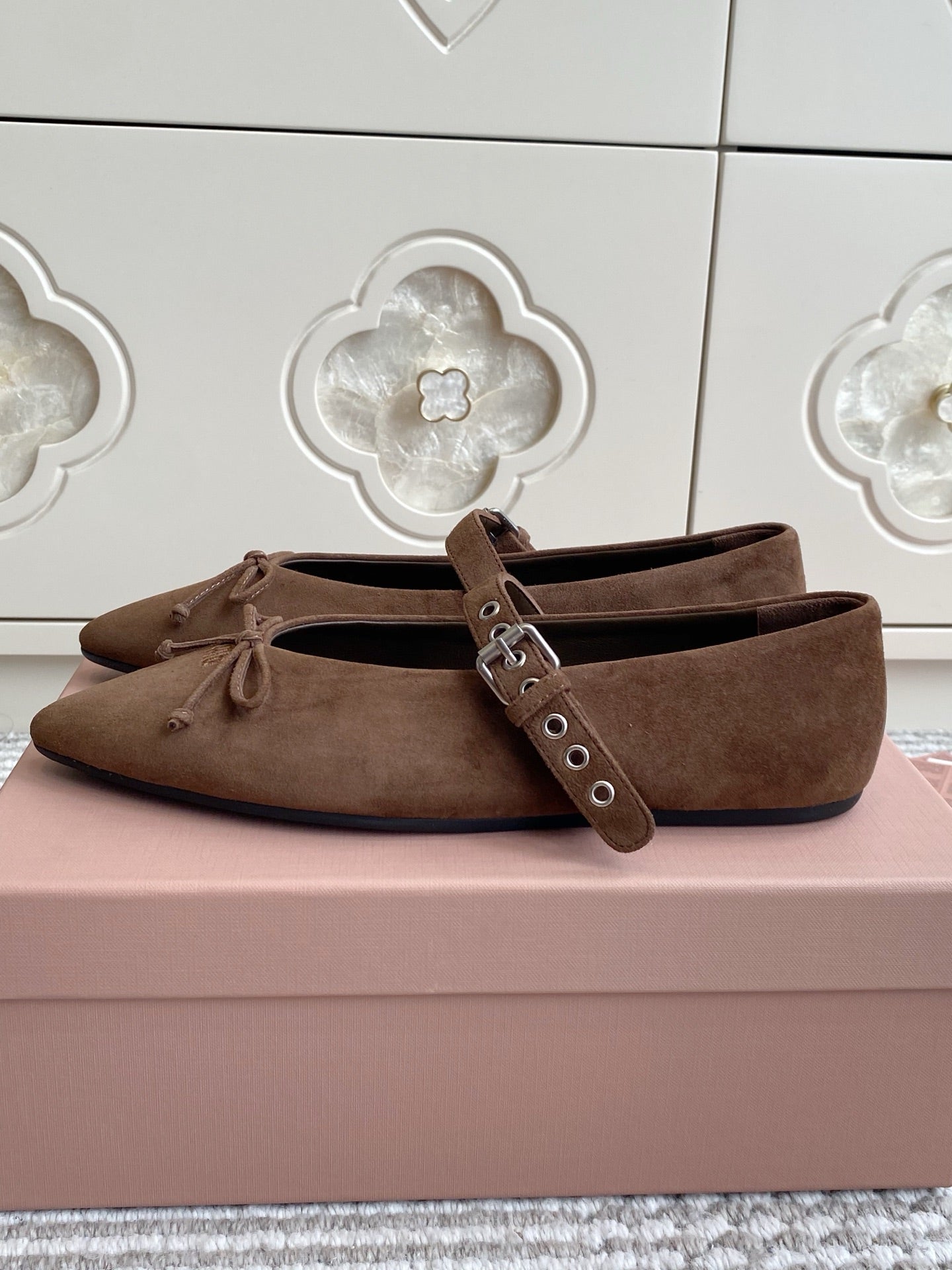 Miu Miu 2026 Ballet Flats Suede 955685