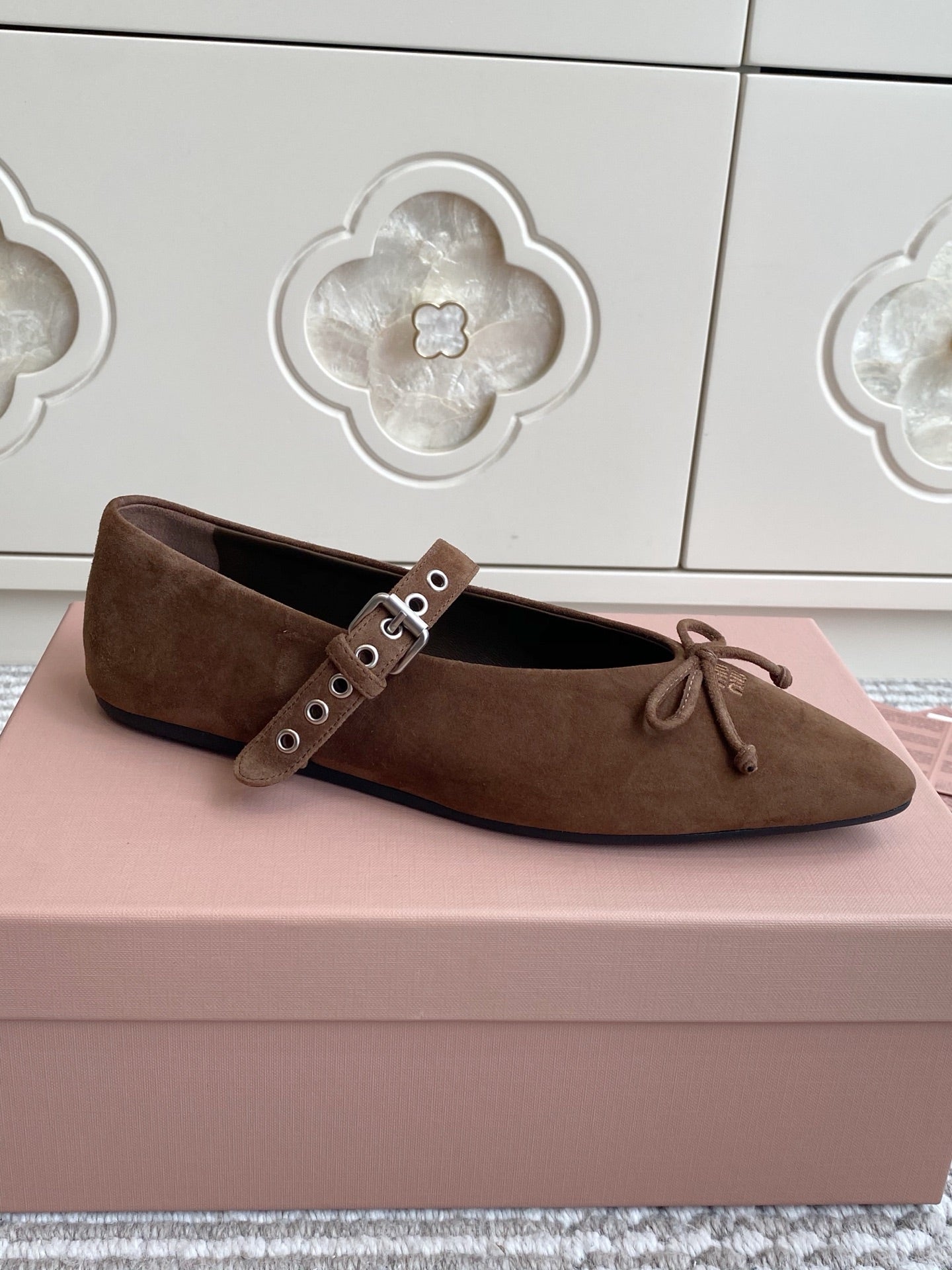 Miu Miu 2026 Ballet Flats Suede 955685