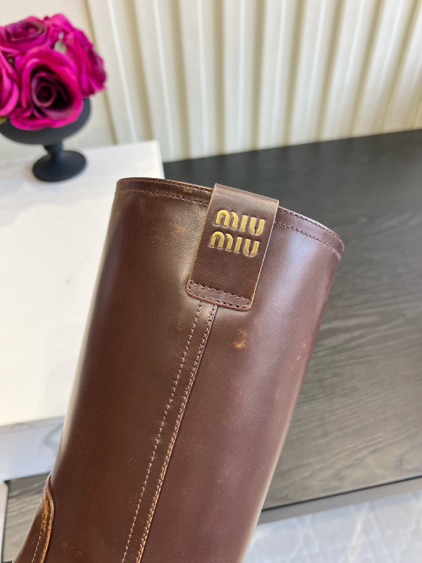 Miu Miu 2026 Fume Boots Cowhide 977054