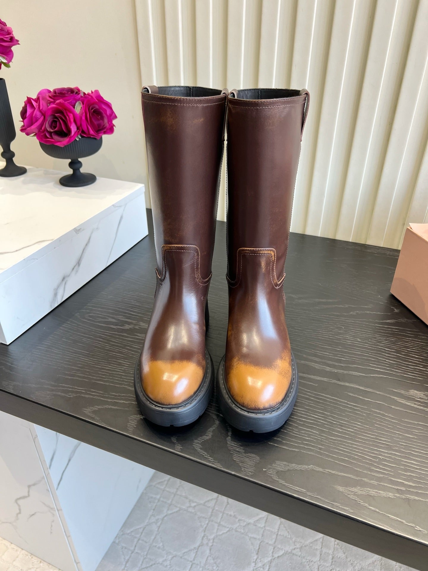 Miu Miu 2026 Fume Boots Cowhide 977054