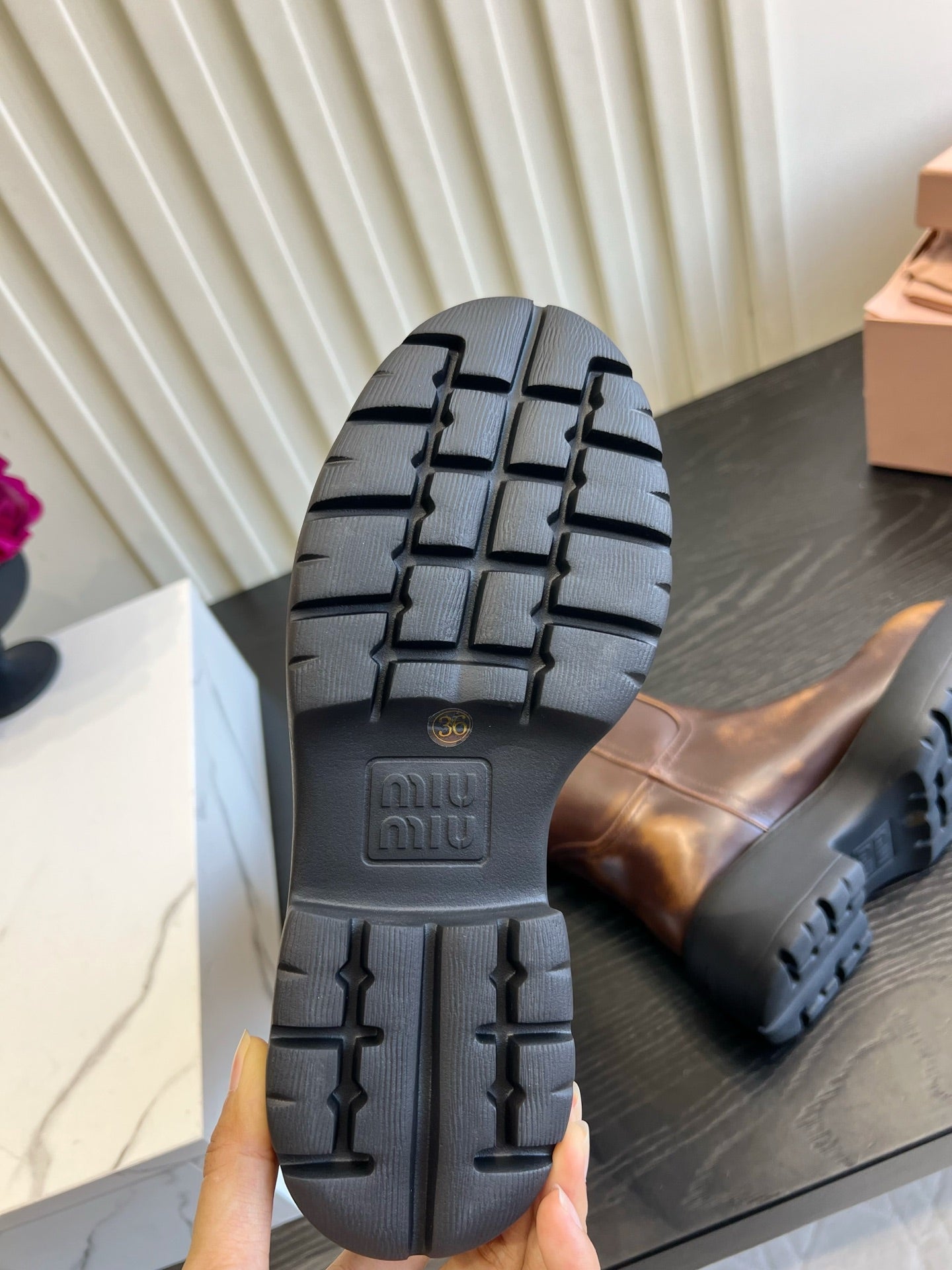 Miu Miu 2026 Fume Boots Cowhide 977054