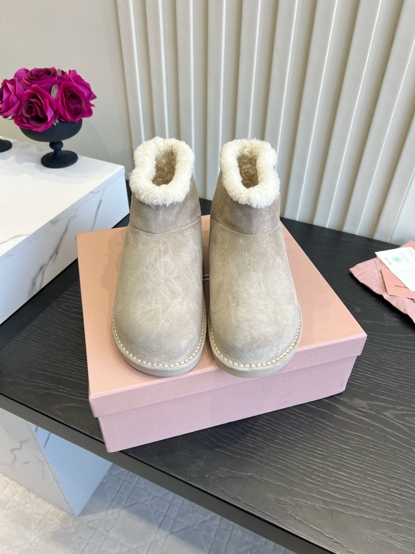 Miu Miu 2026 Snow Ankle Boots Suede 977010