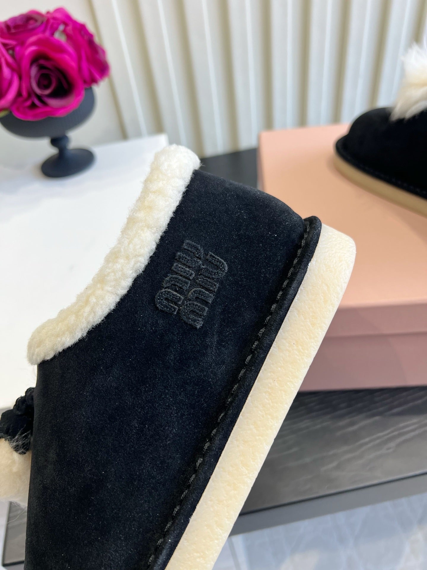 Miu Miu 2026 Snow Boots Black Suede 977013