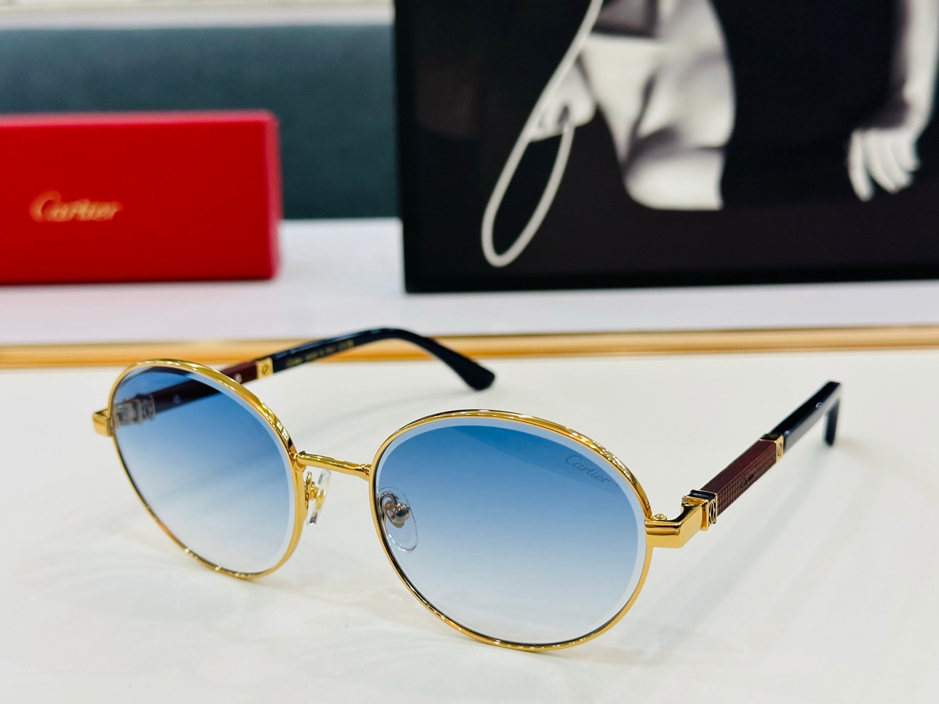 PREMIÈRE ROUND FRAME SUNGLASSES CT0490S IN METAL