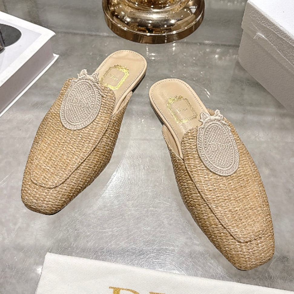 Dior 2026 D-Mdaillon Shoe Suede Raffia 855611
