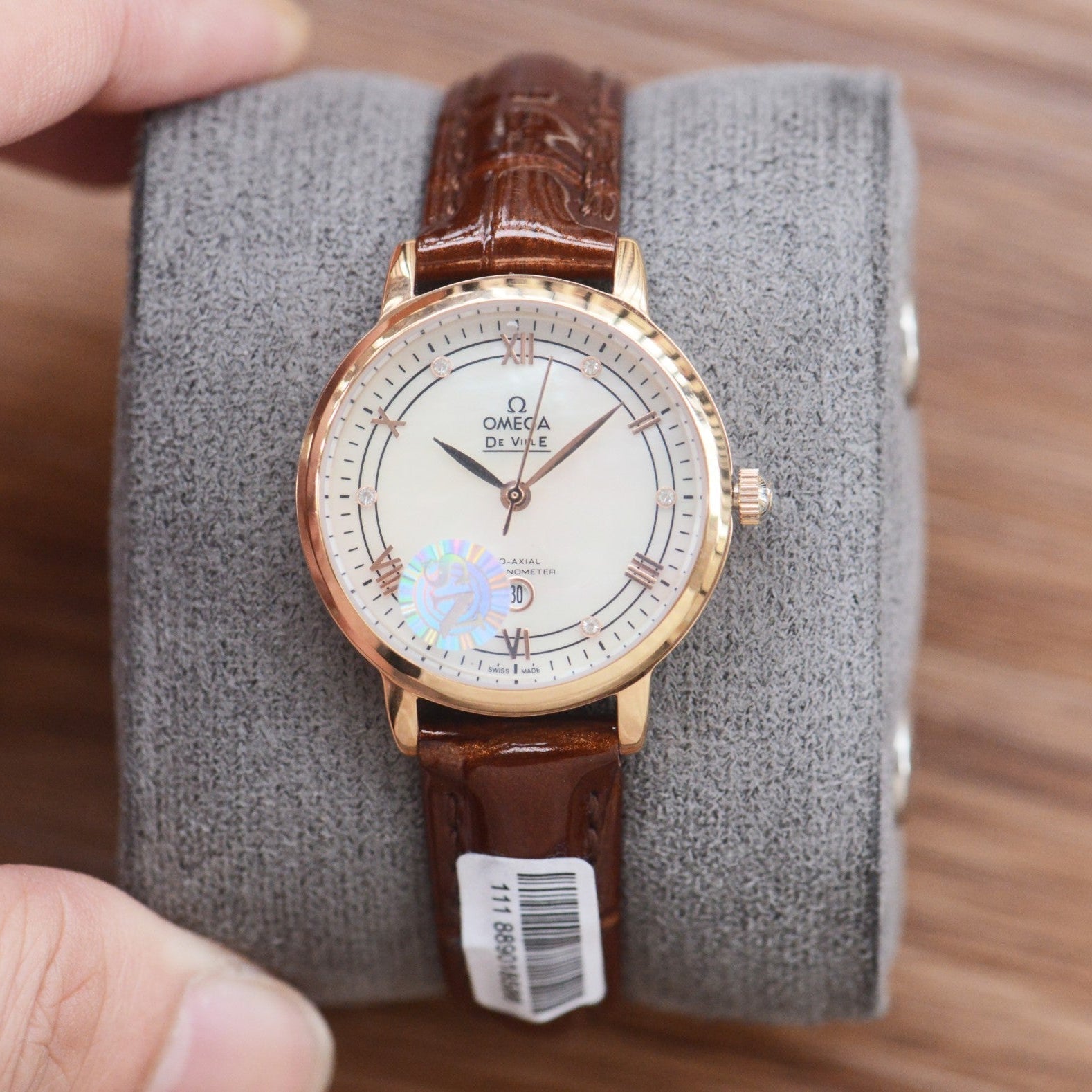 Omega De Ville Prestige 34mm Watch Leather Strap