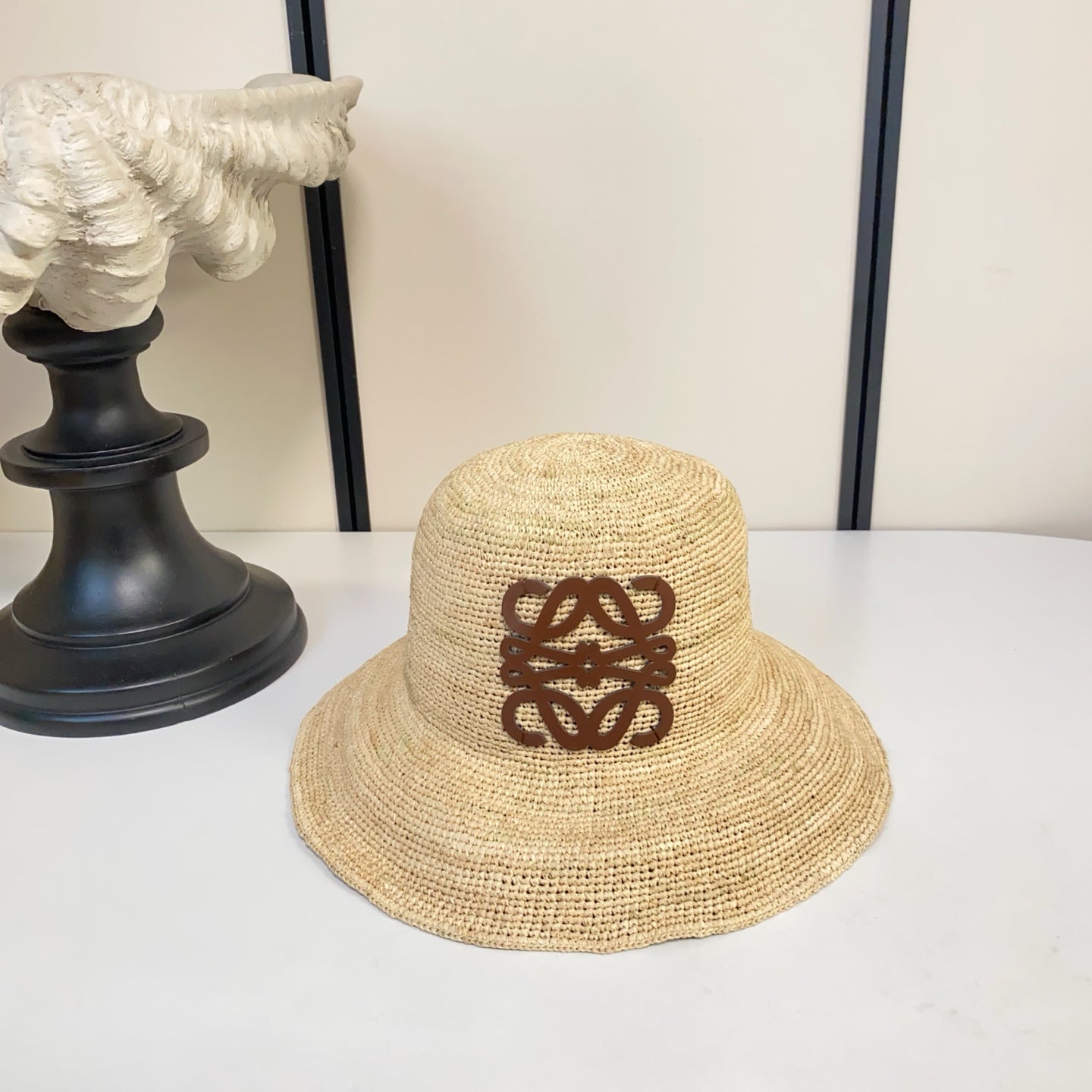 Loewe Raffia Logo Bucket Hat 360778