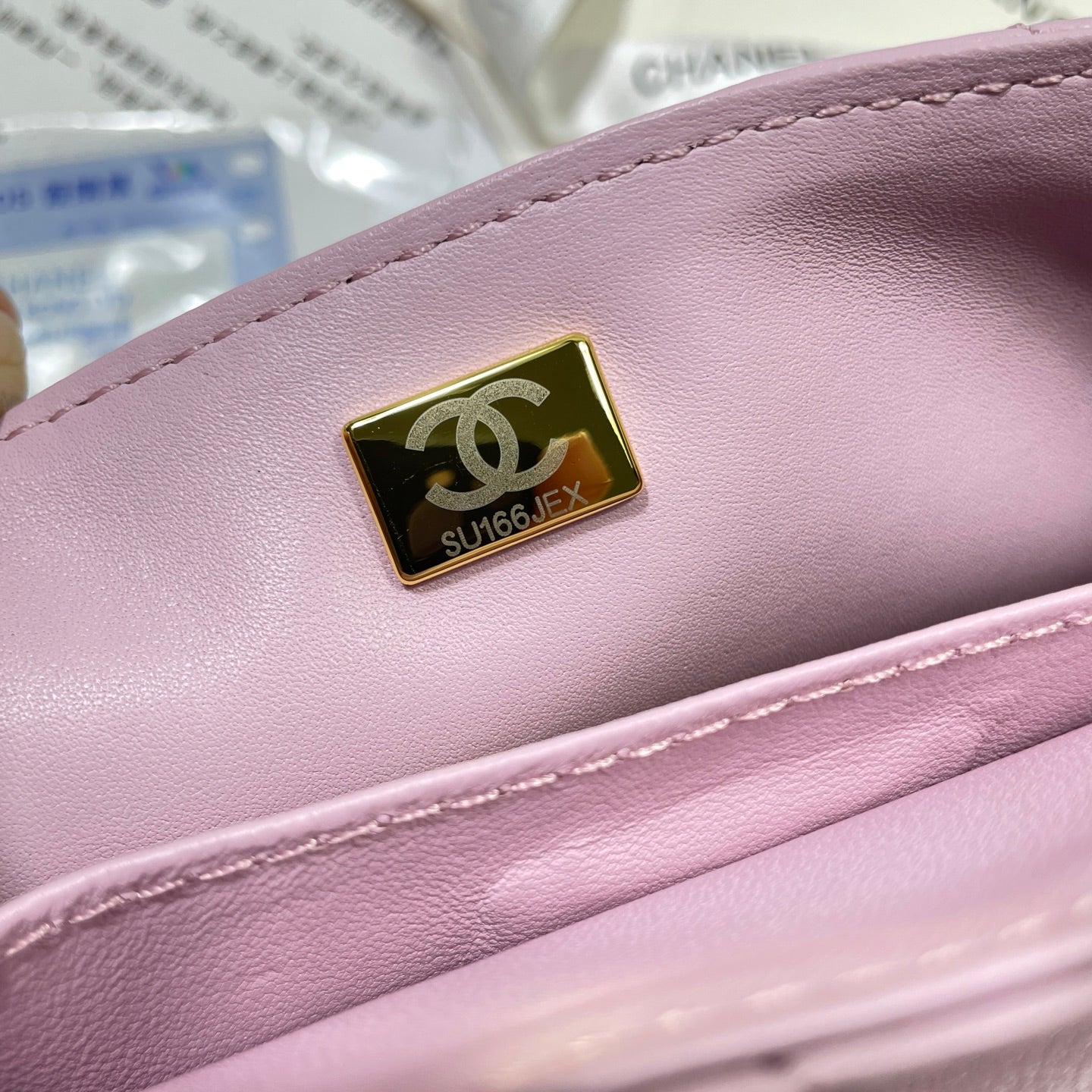 CC 25P Mini Flap Bag 20cm Top Handle Pink Calfskin Gold Hardware