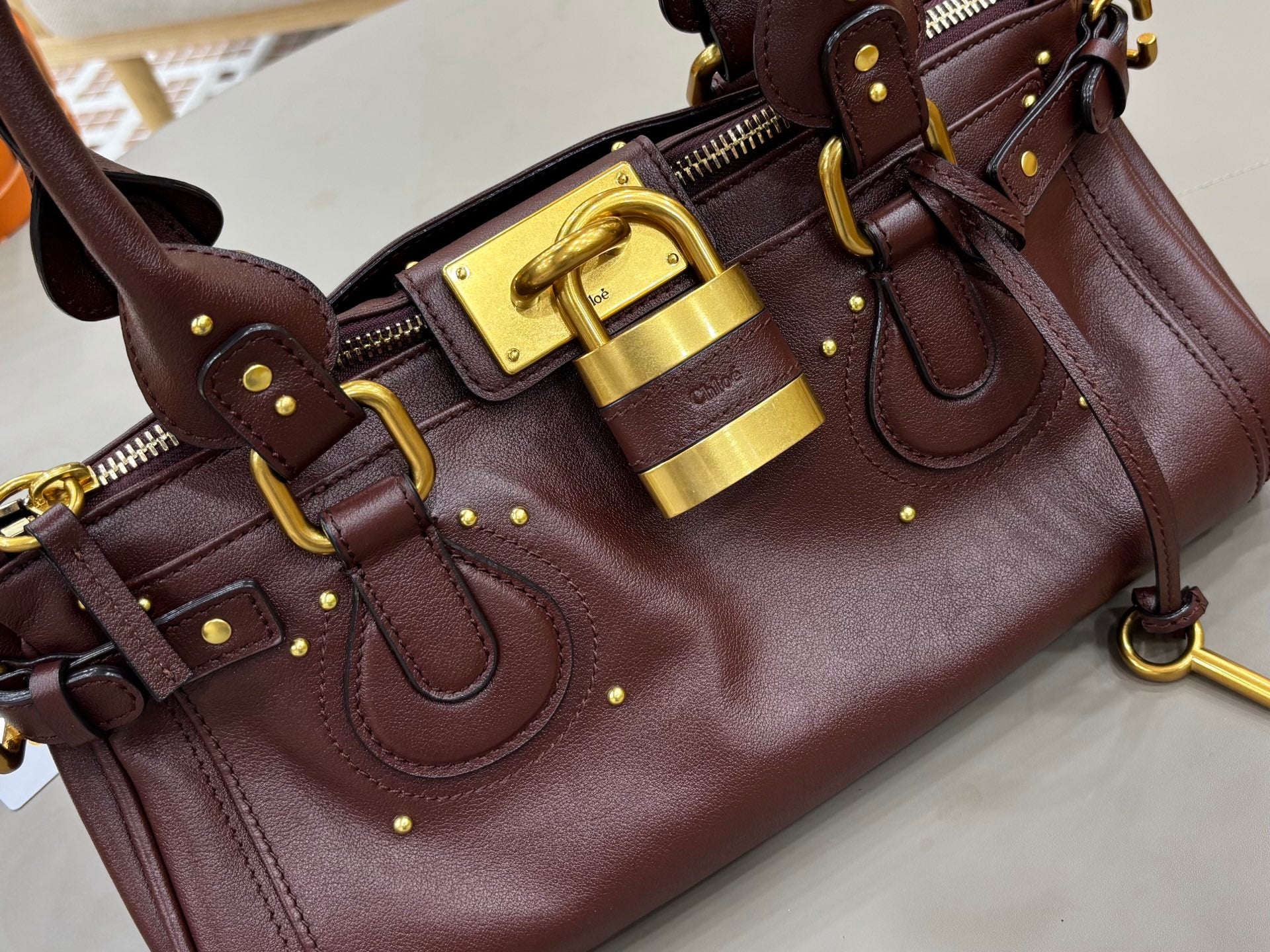 Chloe 2026 Paddington Bag Grenat Leather