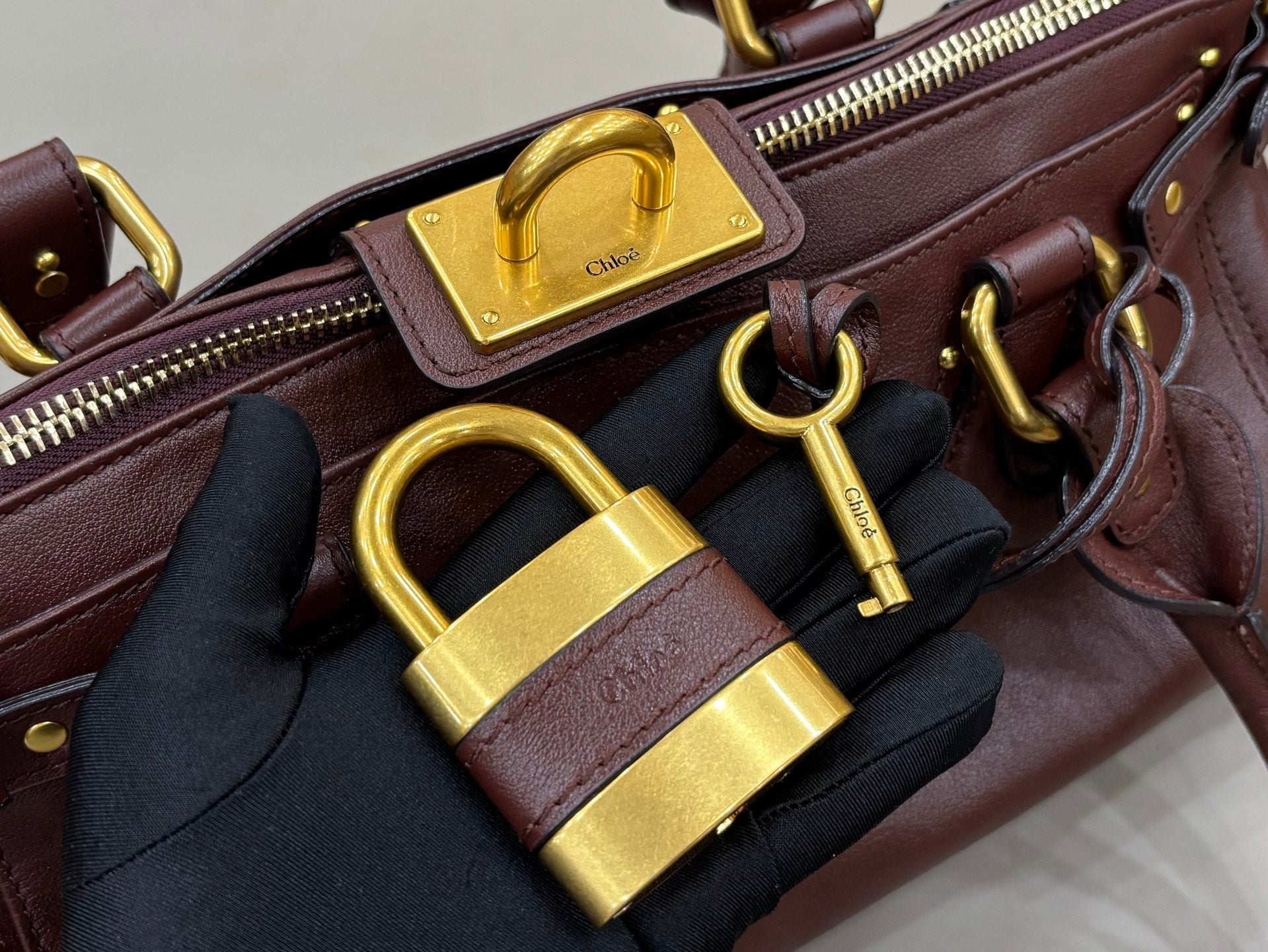 Chloe 2026 Paddington Bag Grenat Leather