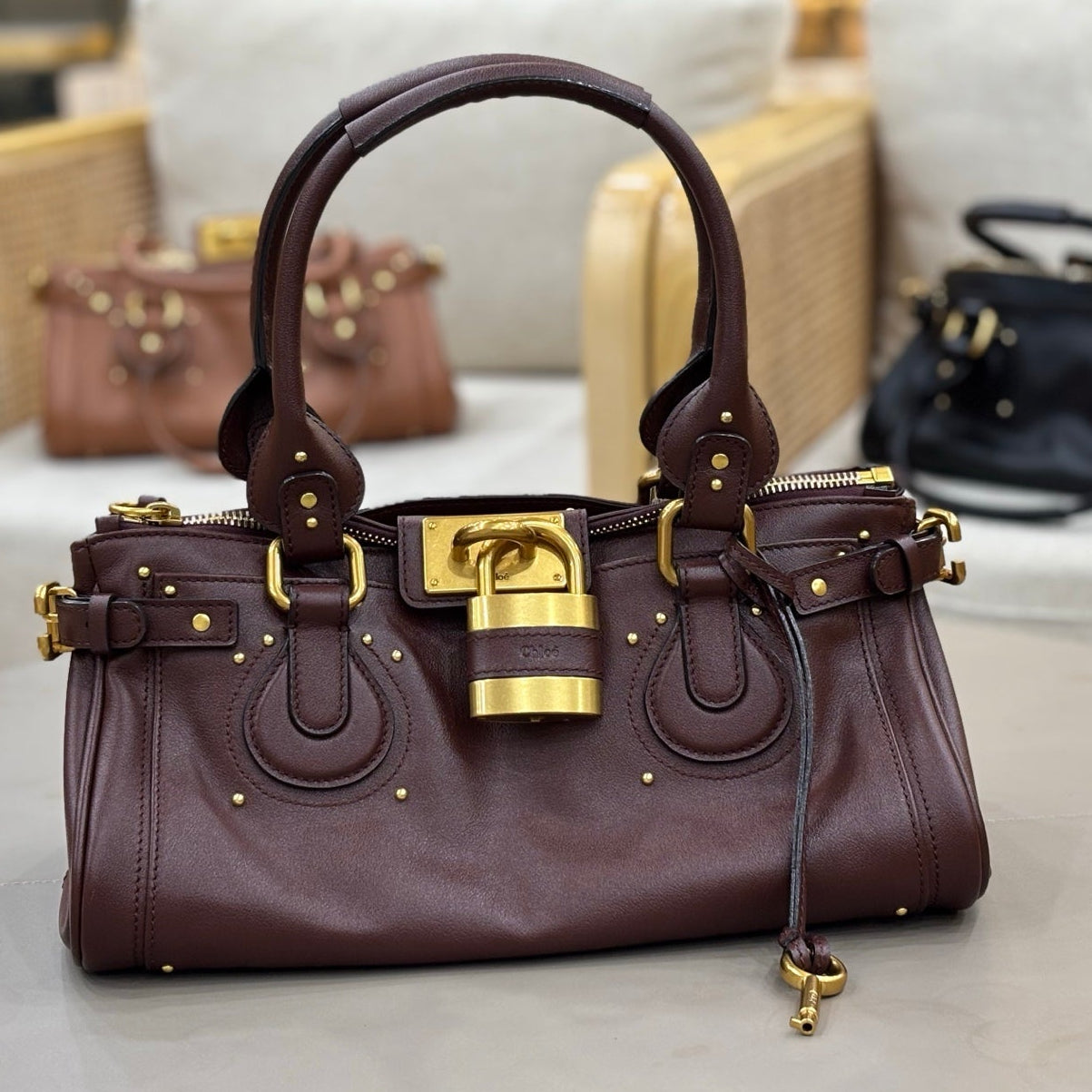 Chloe 2026 Paddington Bag Grenat Leather