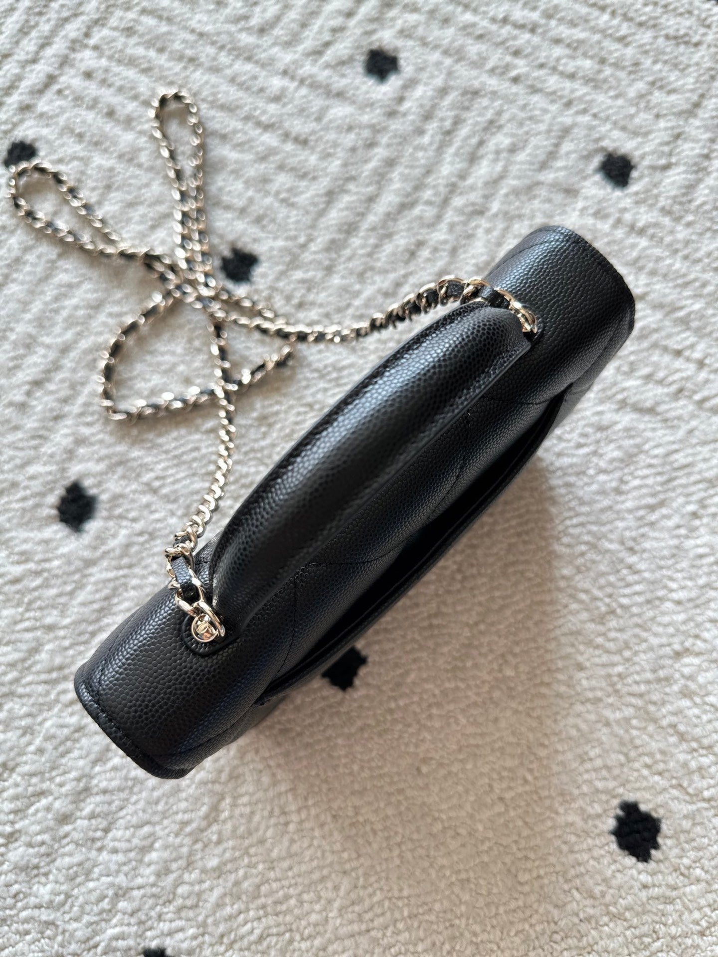 Chanel 2025 Trendy CC Wallet on Chain 19cm Bag Black Caviar Leather 320291