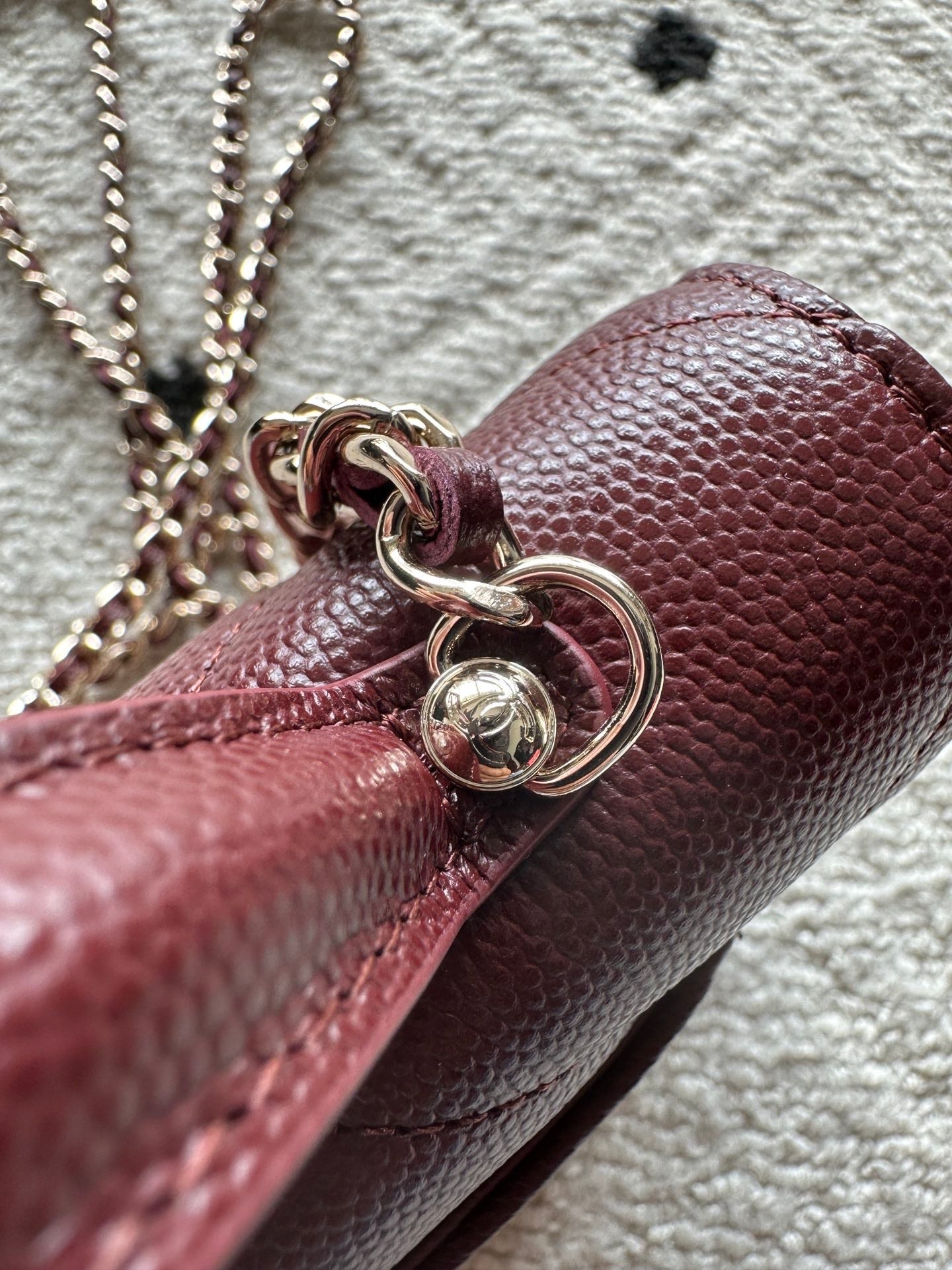 Chanel 2025 Trendy CC Wallet on Chain 19cm Bag Burgundy Caviar Leather 320294