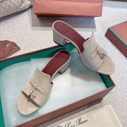 LP 25C Summer Charms Mules 55MM Light Taupe Suede 215025