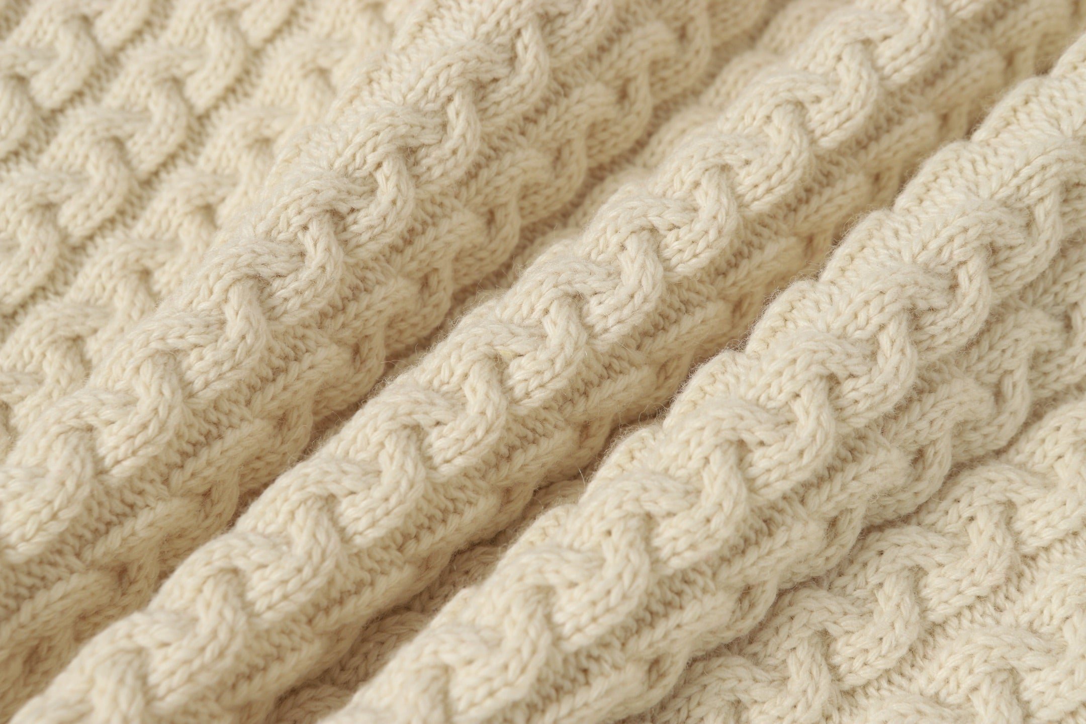 Loewe 2025 Anagram Cable-knit Sweater Cream Wool 315680