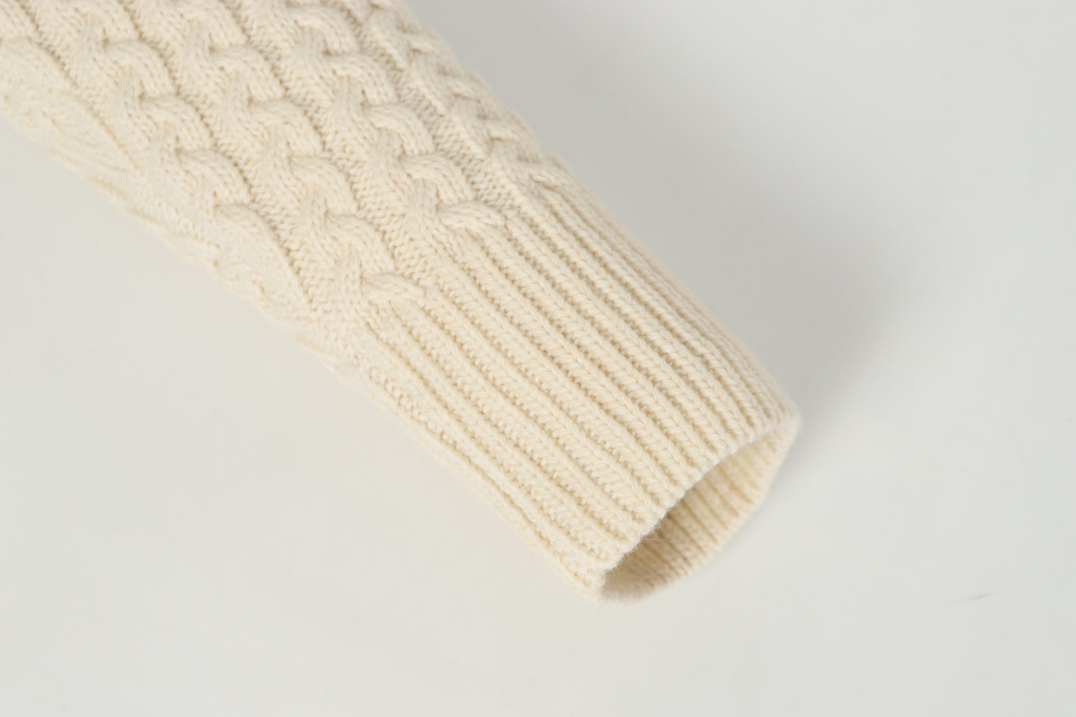 Loewe 2025 Anagram Cable-knit Sweater Cream Wool 315680