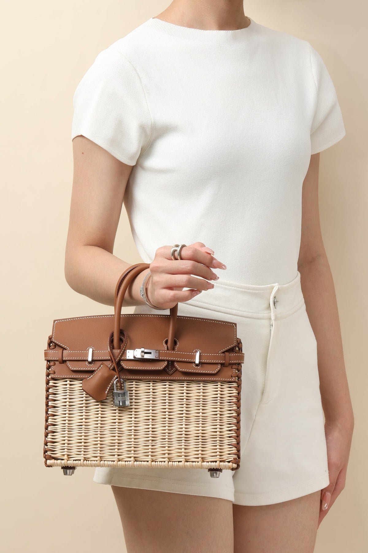 High-end Hermes 2026 Birkin Picnic Bag 25cm Swift Rattan