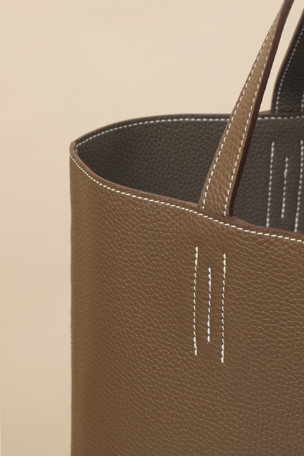 High-end Hermes 2026 Double Sens Tote Bag 35cm Clemence Leather