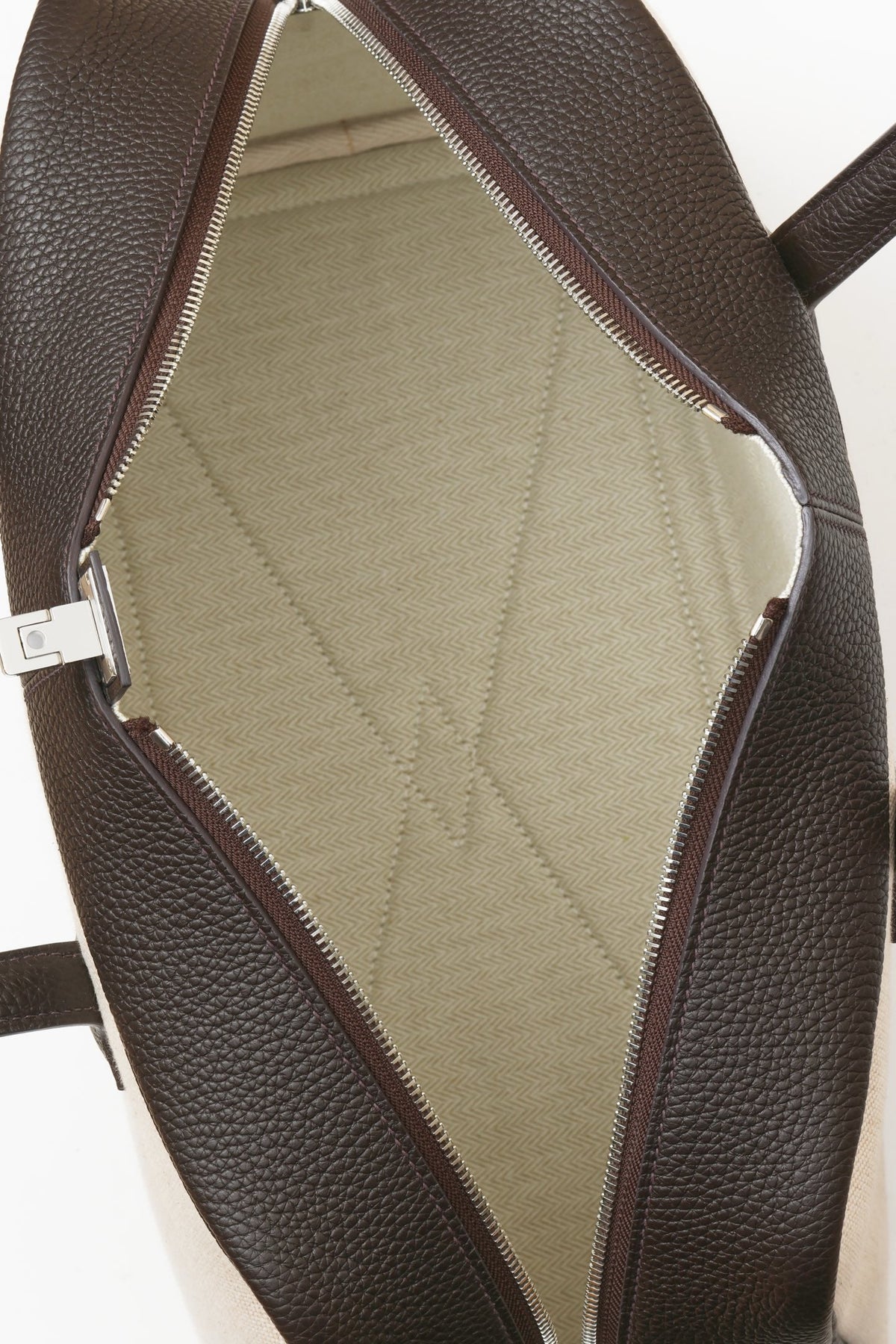 High-end Hermes 2026 Toile Victoria Bag 35cm Canvas Leather