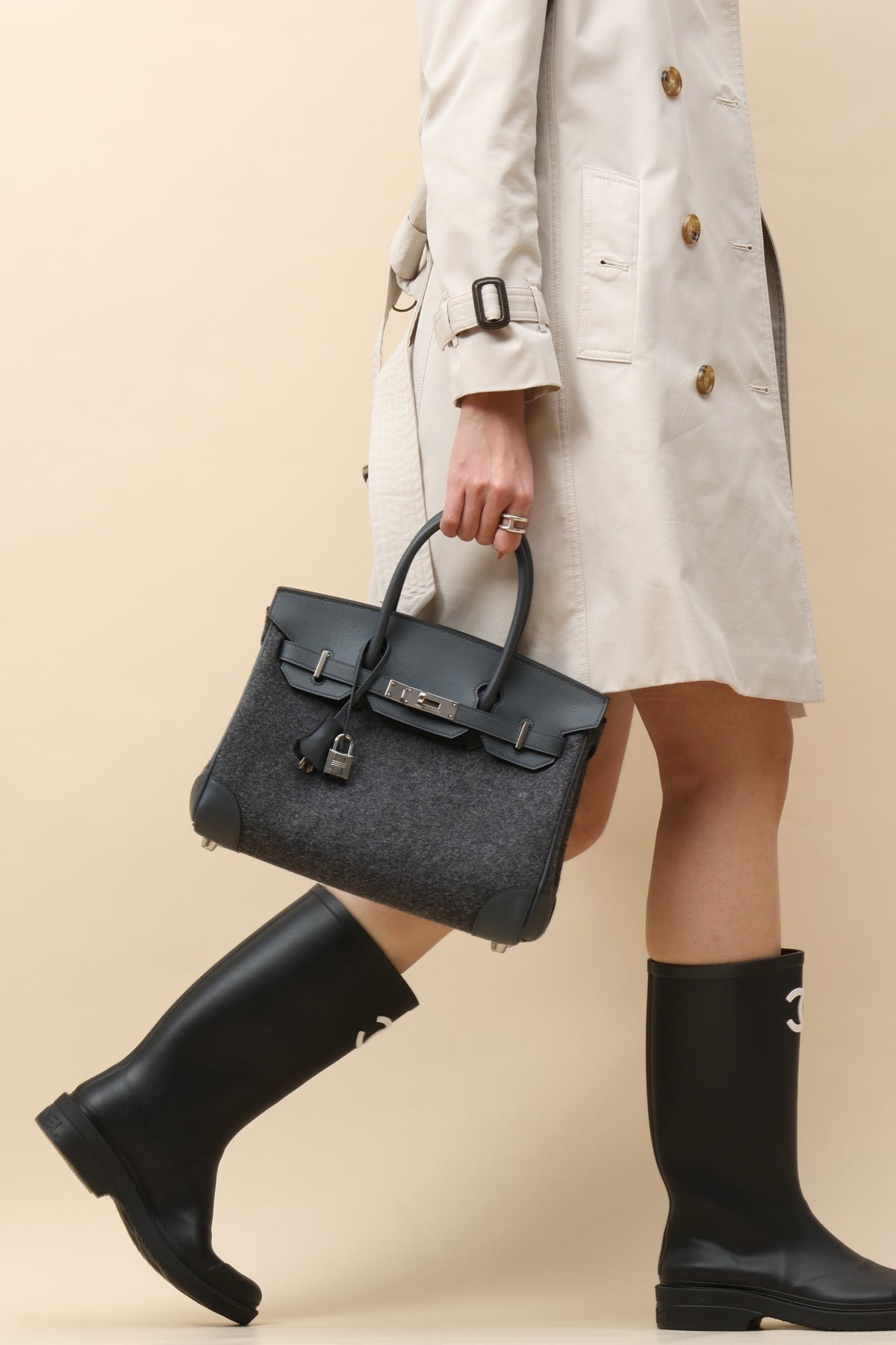 High-end Hermes 2026 Birkin 30cm Felt/Swift Leather