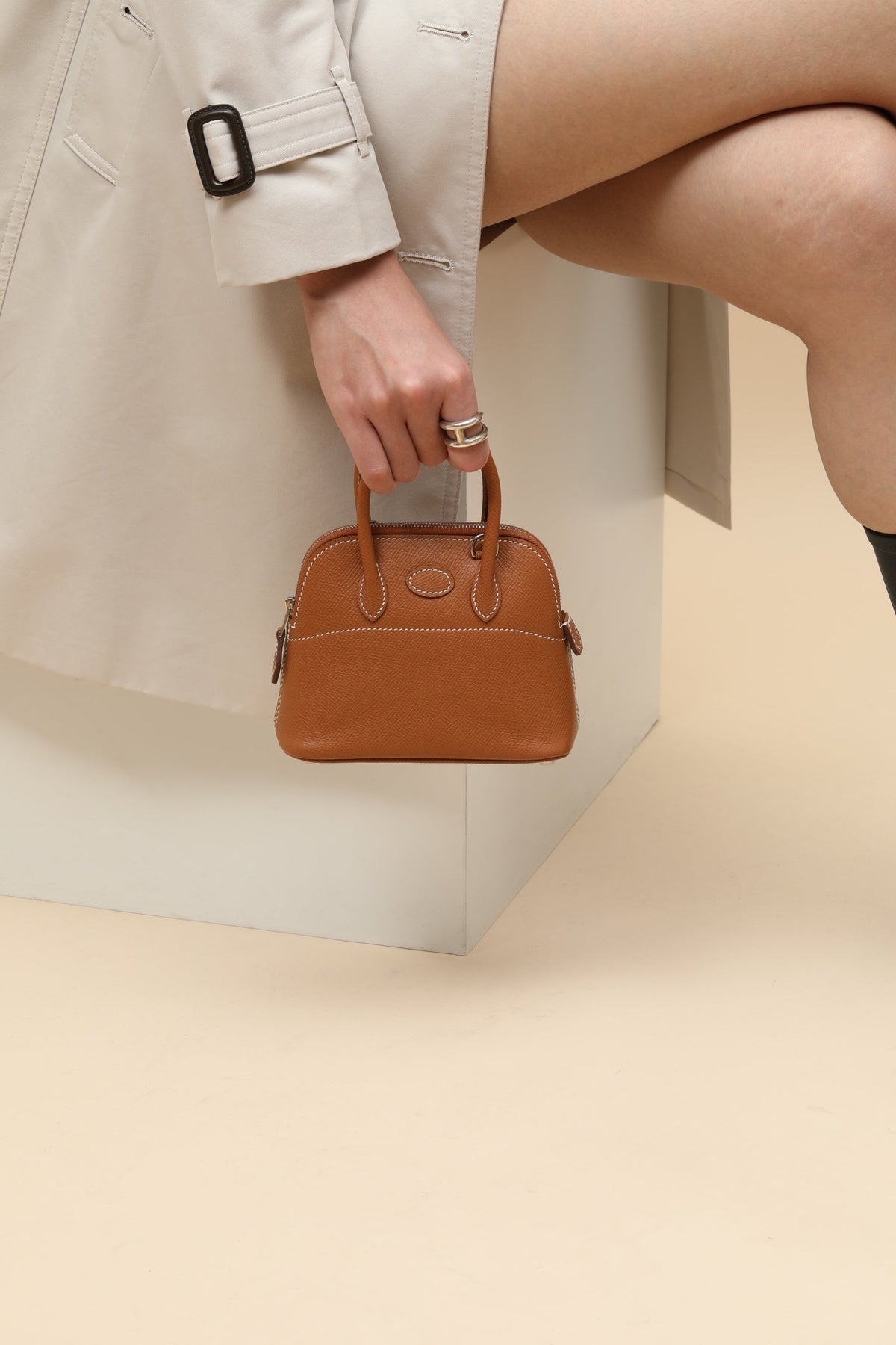 High-end Hermes 2026 Mini Bolide Bag 15cm Epsom Leather