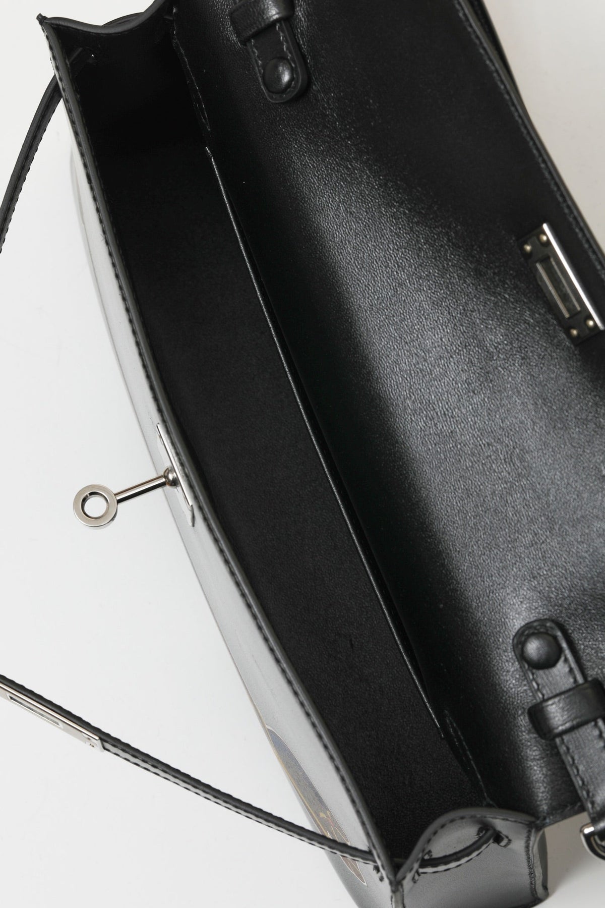 High-end Hermes 2026 Kelly Elan "Cheval de Bois" Bag 27.5cm Black Box Leather