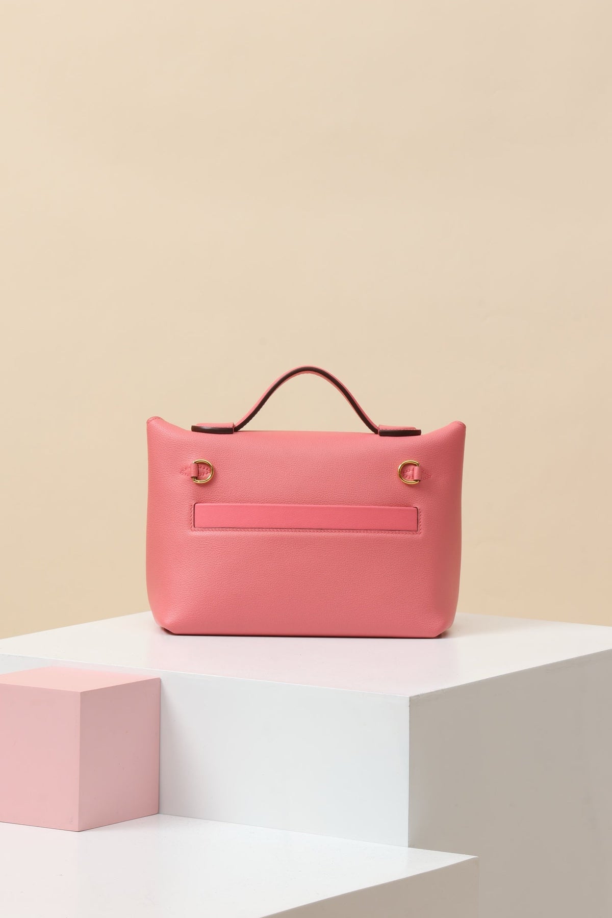 High-end Hermes 2026 24/24 Bag 21cm Lipstick Pink Evercolor/Swift Calfskin
