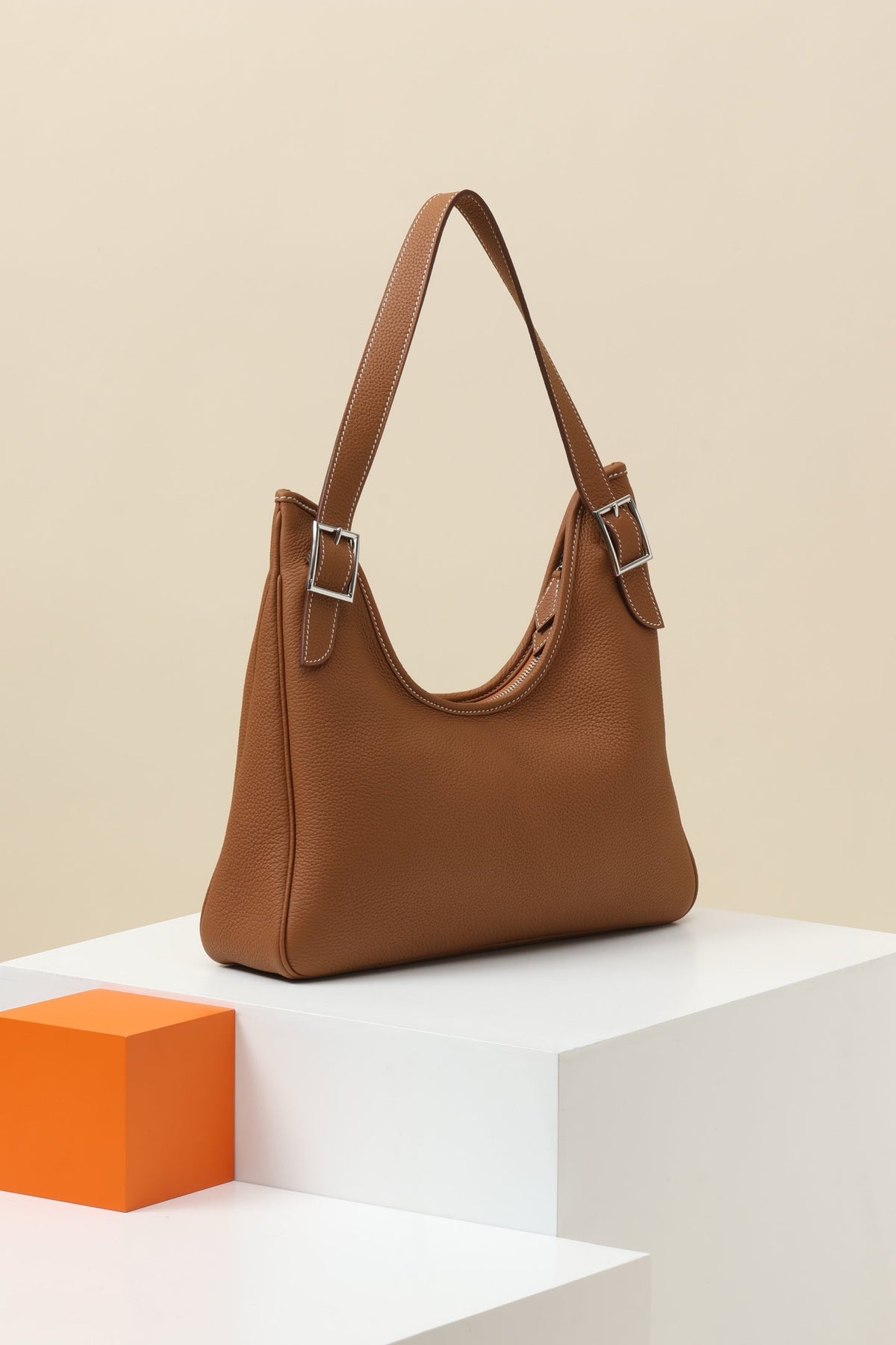 High-end Hermes 2026 Massai Cut 32 Bag Golden Brown Togo Leather