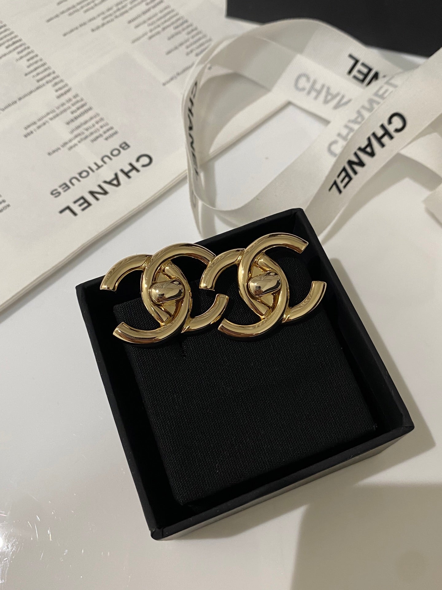 CC Double C Large Backpack Gold Earrings