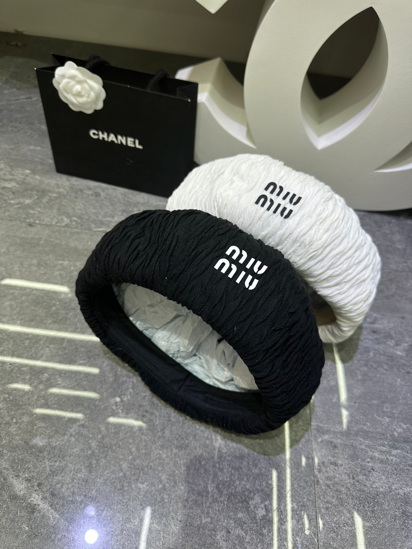 Miumiu Lace Ruffled Octagonal Beret 448263