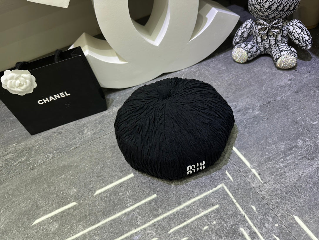 Miumiu Lace Ruffled Octagonal Beret 448263