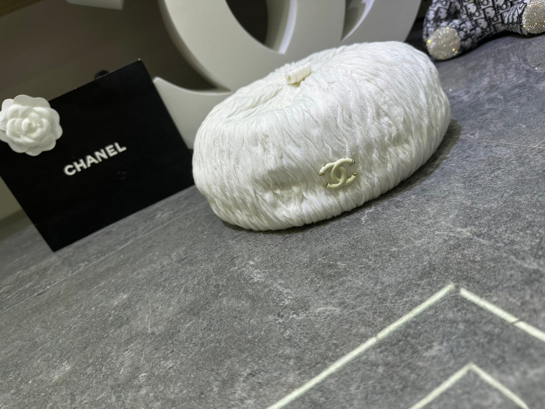 Chanel Lace Ruffled Octagonal Beret 448264