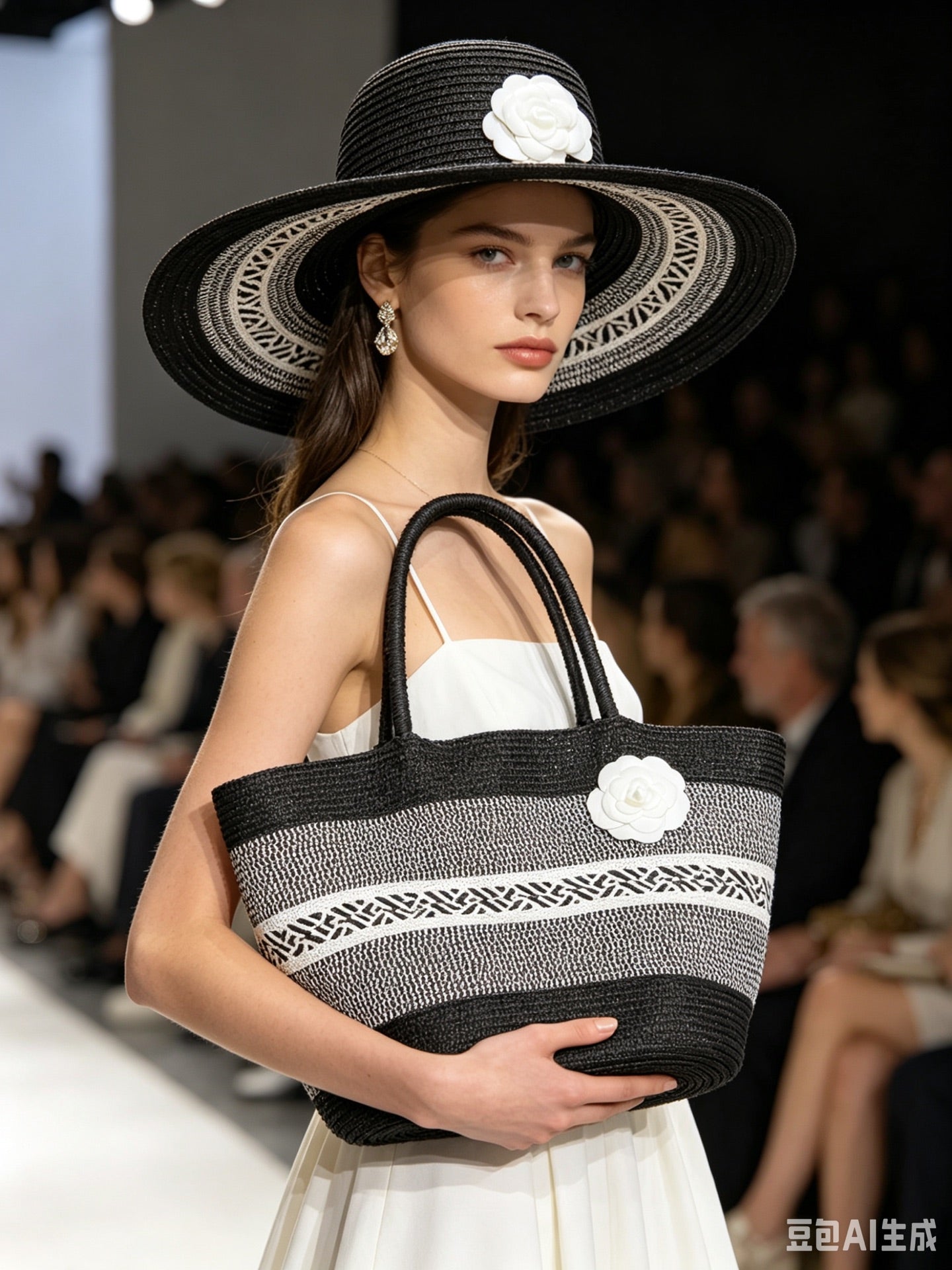 Chanel Straw Hat And Bag Set 209738