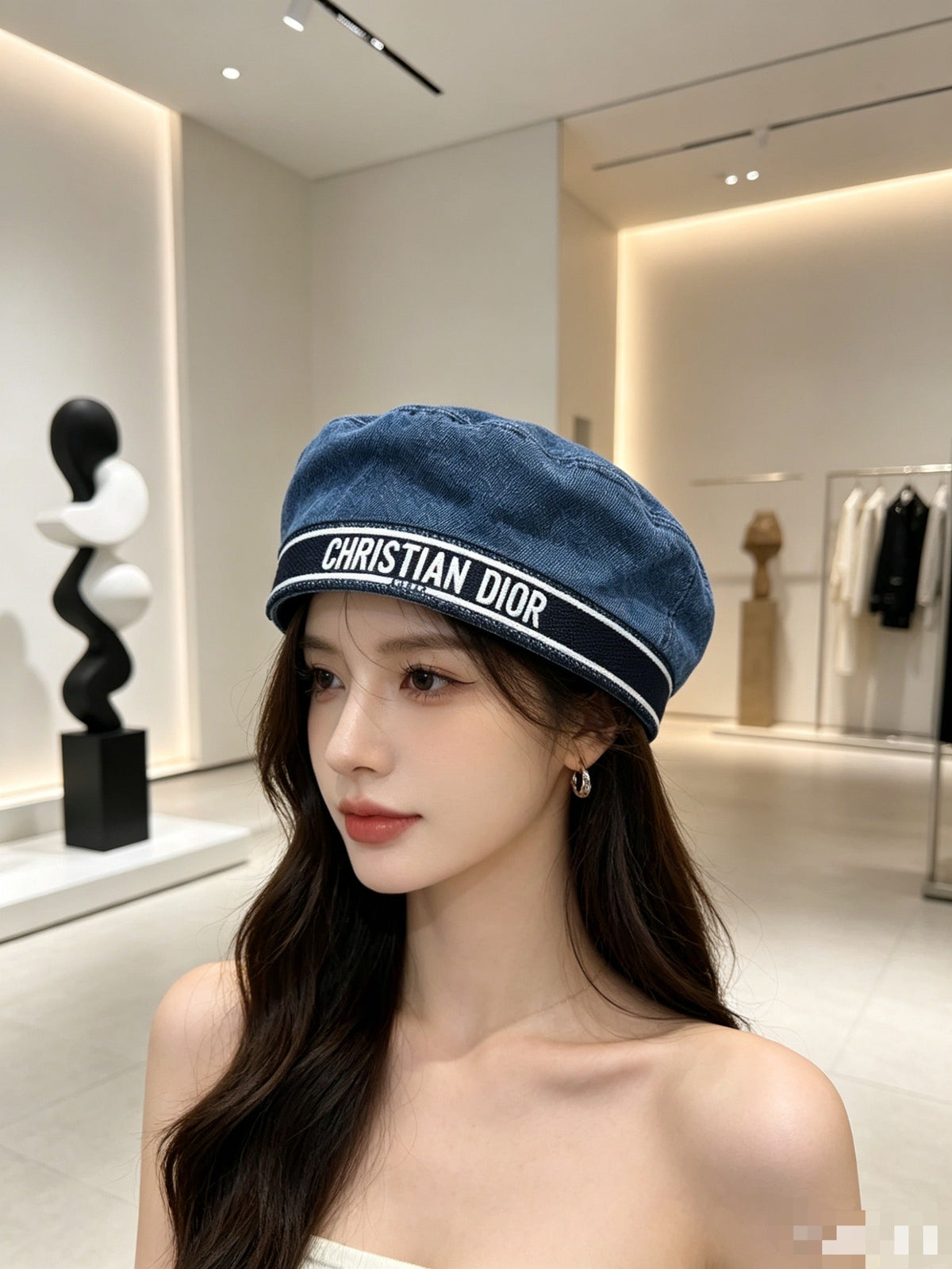 Dior Denim Beret 448261