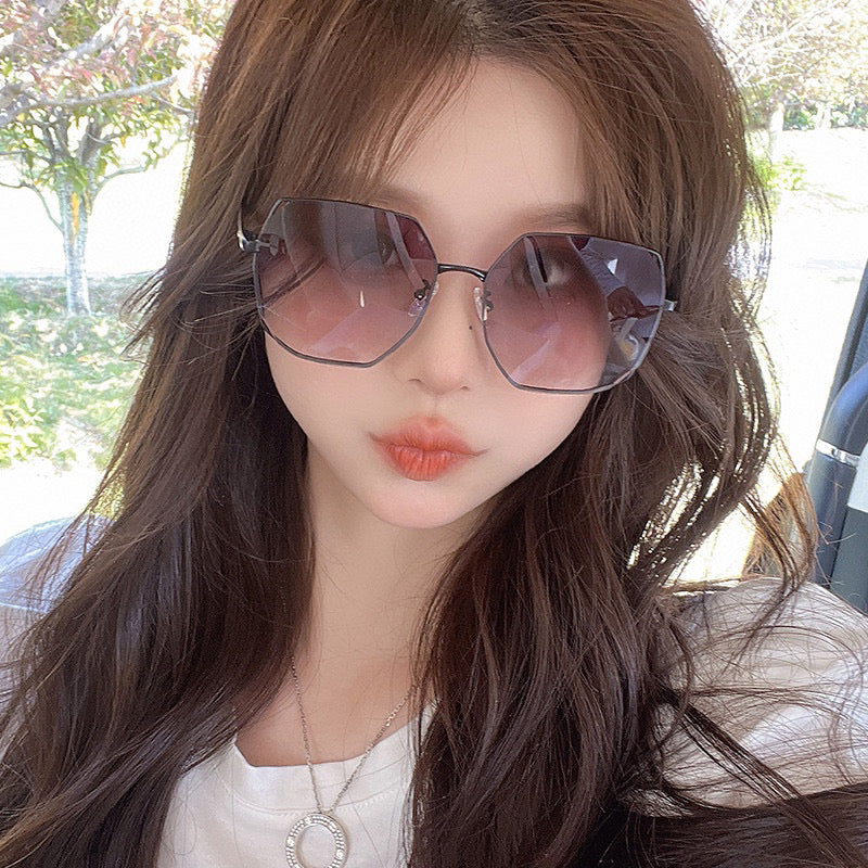 SPECIALIZED FIT ROUND-FRAME SUNGLASSES 8660 IN METAL