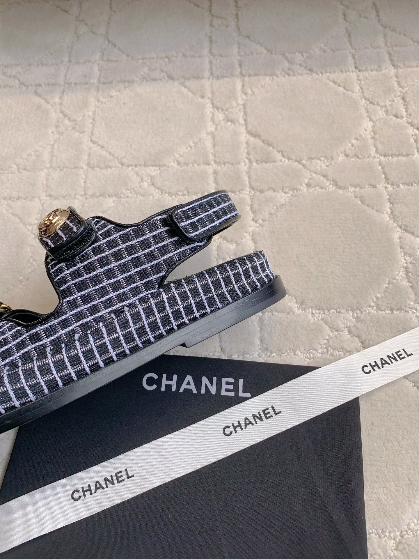 Chanel 2026 Velcro Sandals Fabric 977384