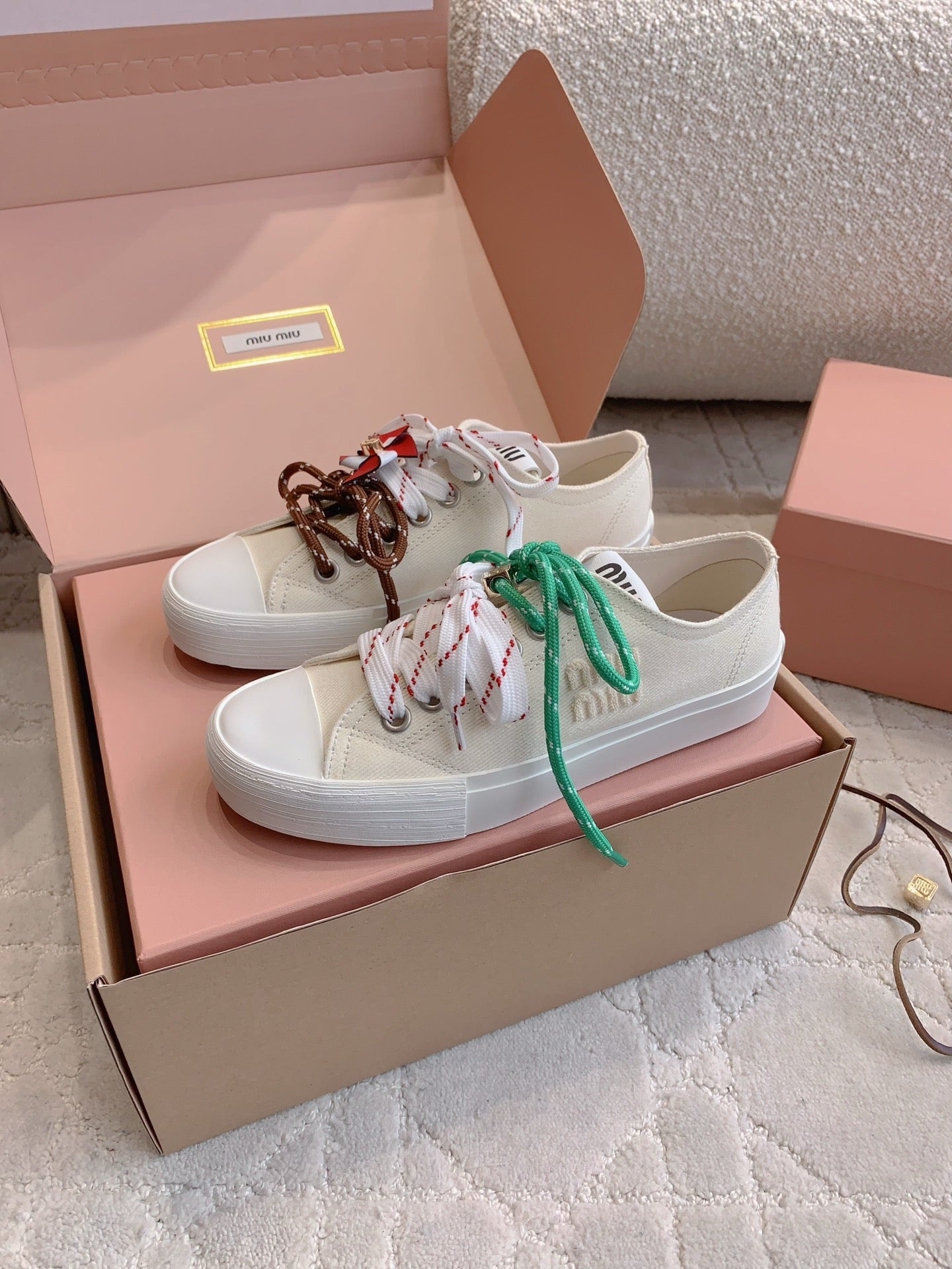 Miu Miu 2026 Washed Sneakers Canvas 976980