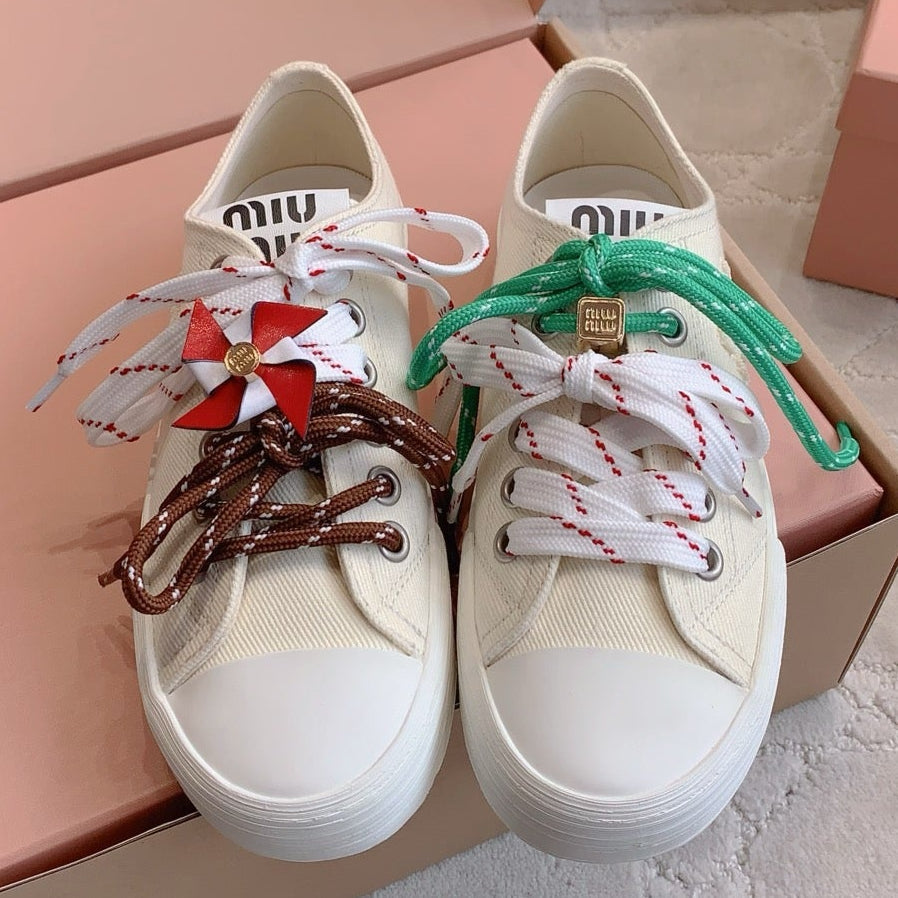 Miu Miu 2026 Washed Sneakers Canvas 976980