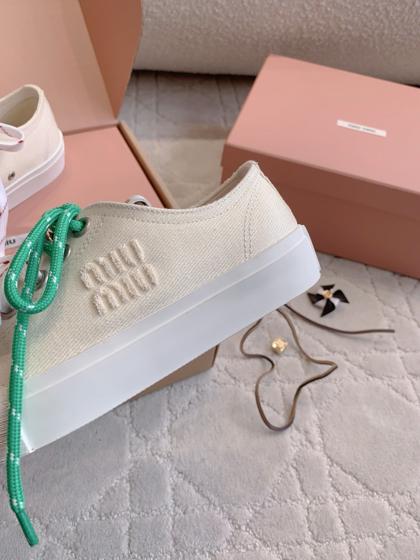 Miu Miu 2026 Washed Sneakers Canvas 976980