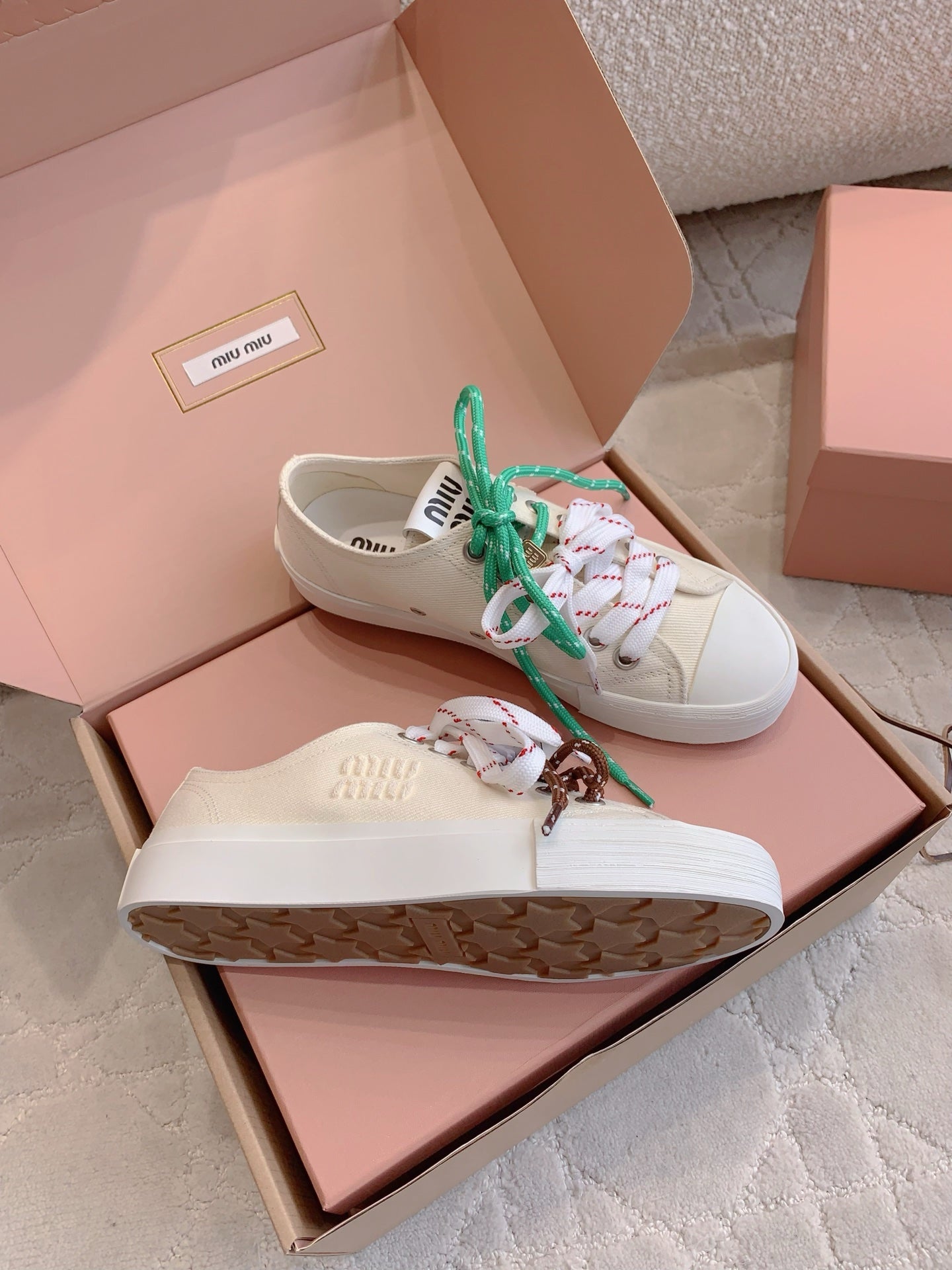 Miu Miu 2026 Washed Sneakers Canvas 976980