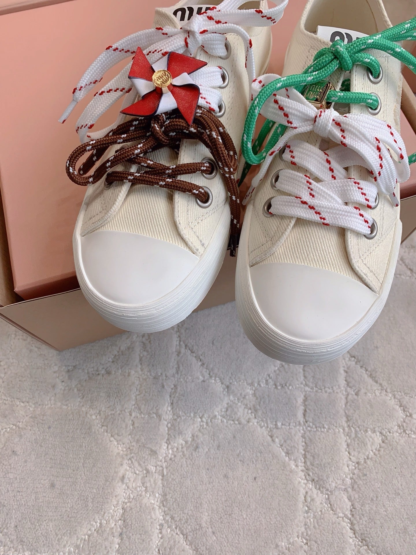 Miu Miu 2026 Washed Sneakers Canvas 976980