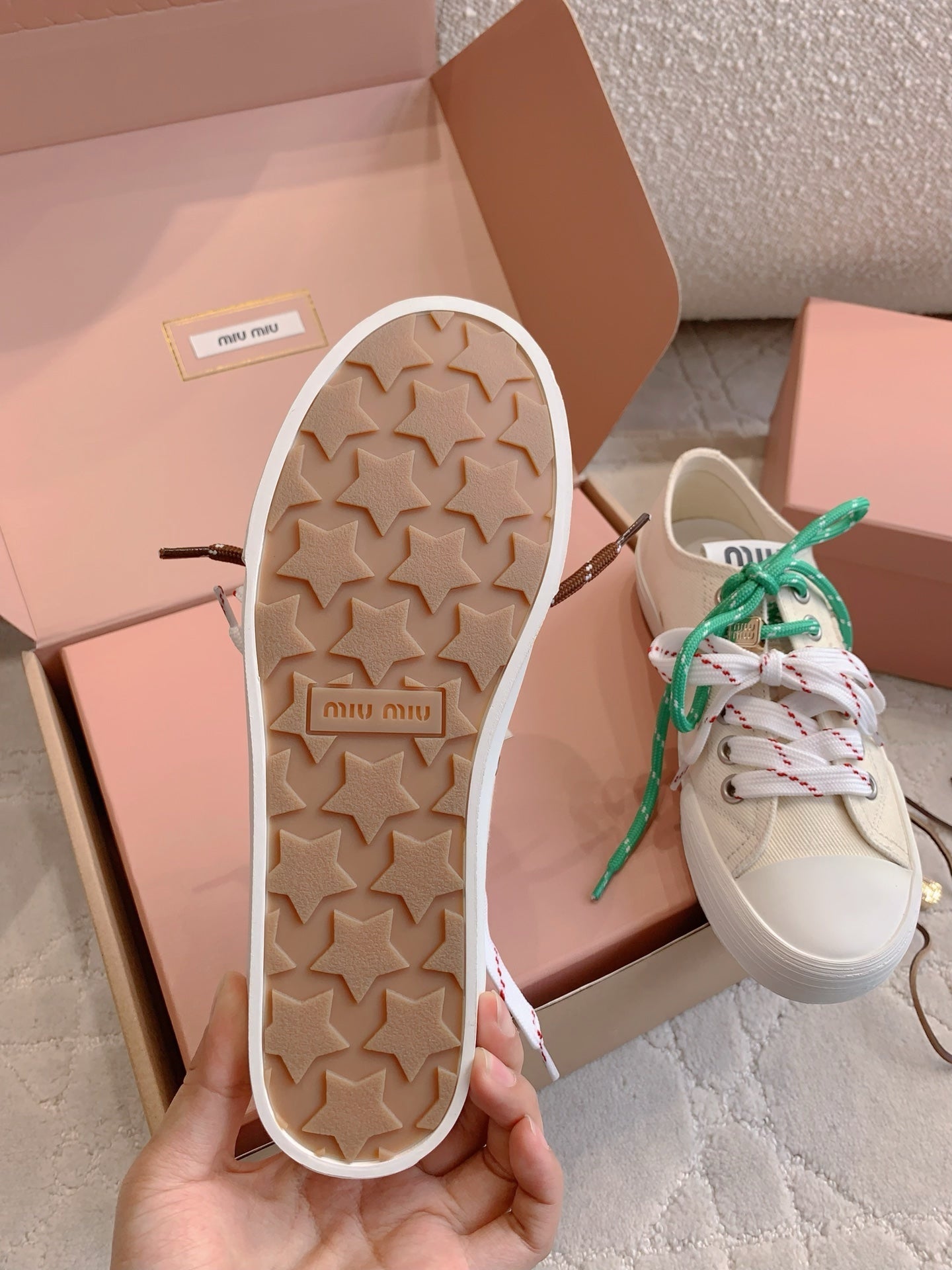 Miu Miu 2026 Washed Sneakers Canvas 976980