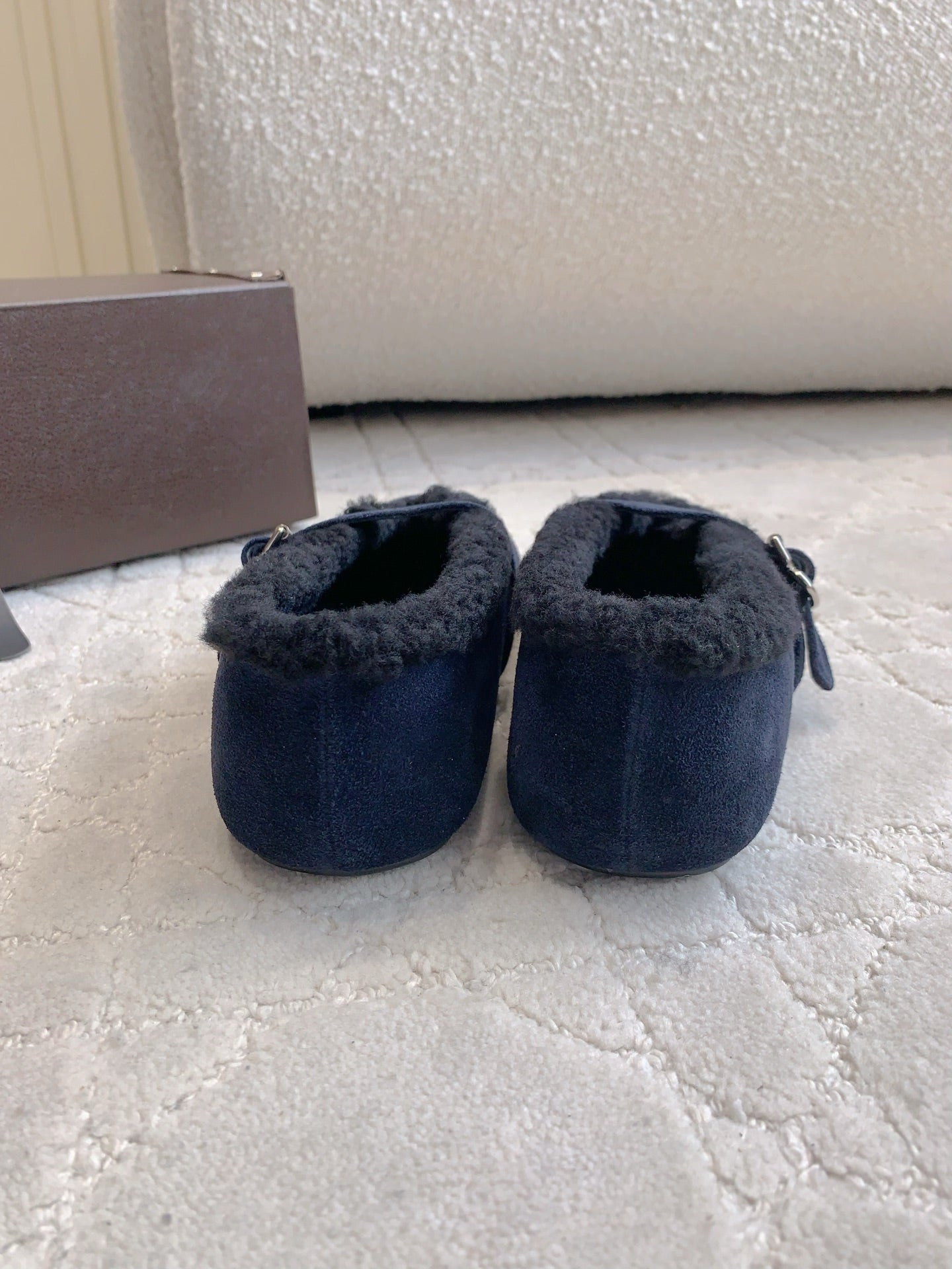 Alaia 2025 Ballet Flat Blue Suede Wool 557376